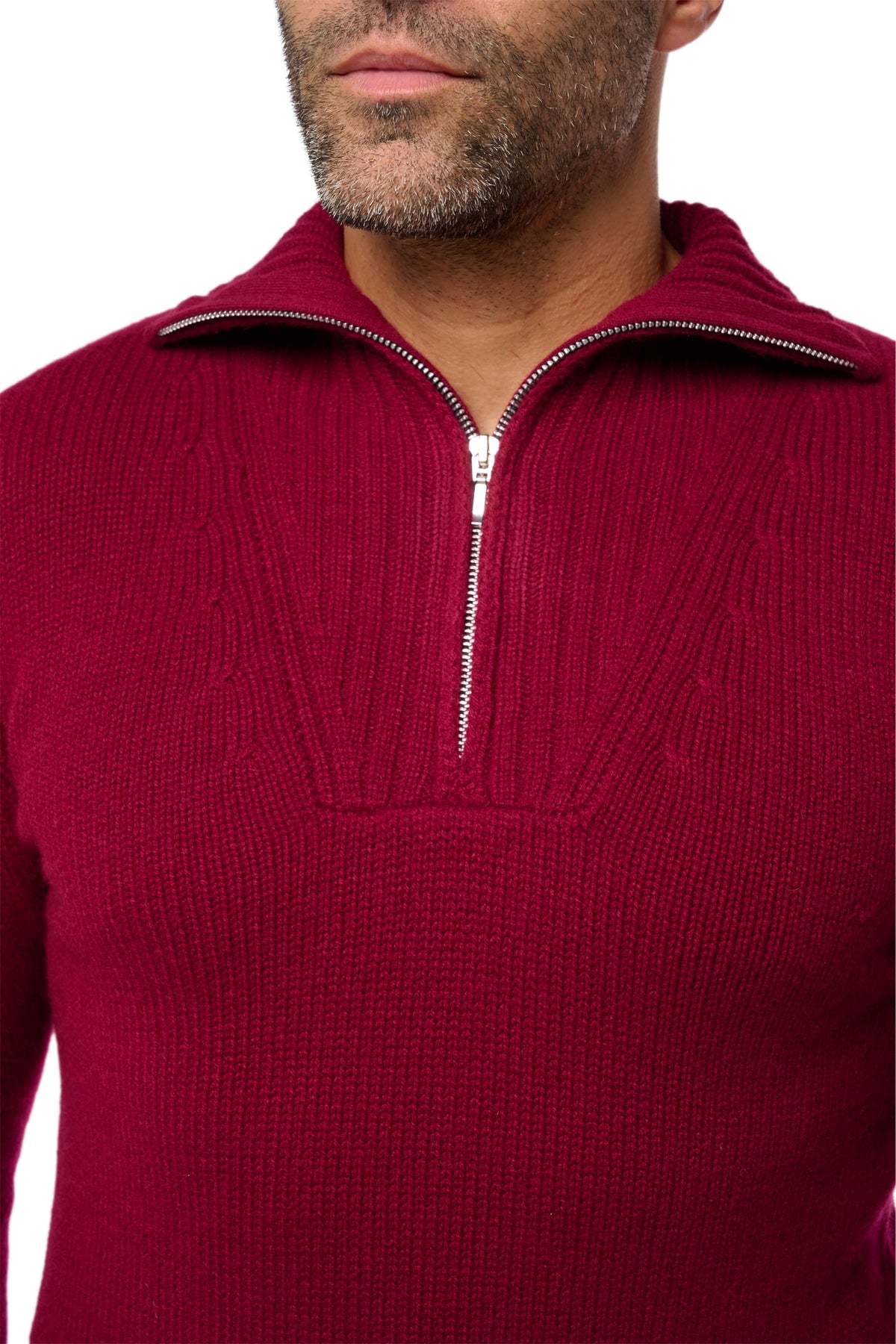 Darius en cachemire homme - Vue 2 - bordeaux - Mahogany
