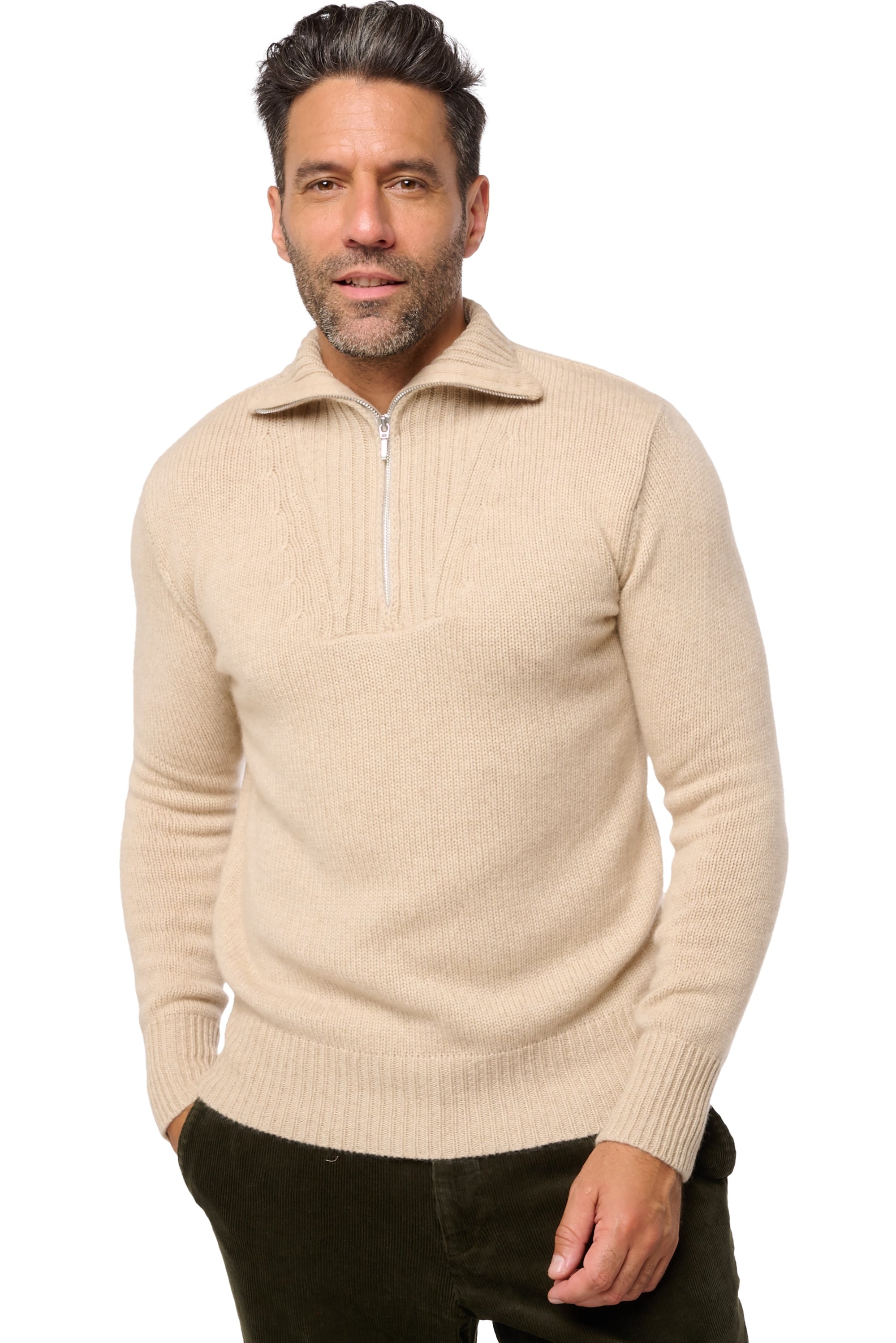 Darius aus Kaschmir für Herren - Natural Winter Dawn - Mahogany