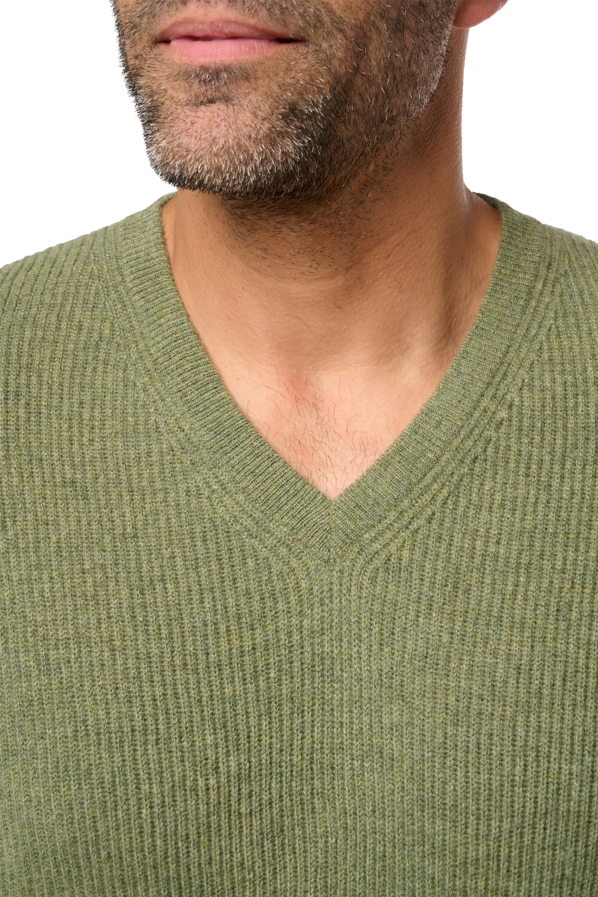 Davos en cachemire homme - Vue 2 - vert chiné - Mahogany