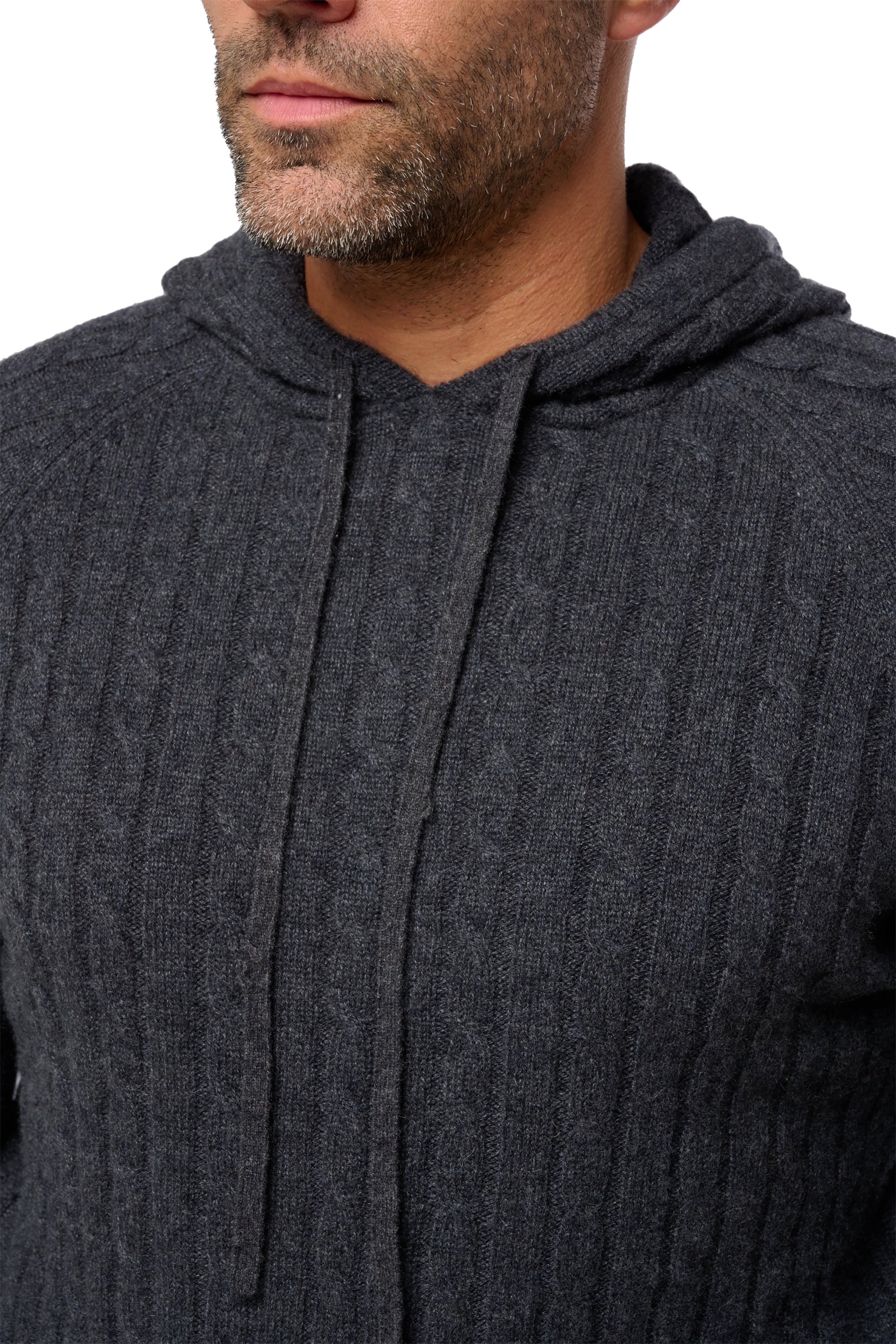 Detroit en cachemire homme - Vue 2 - anthracite chiné - Mahogany
