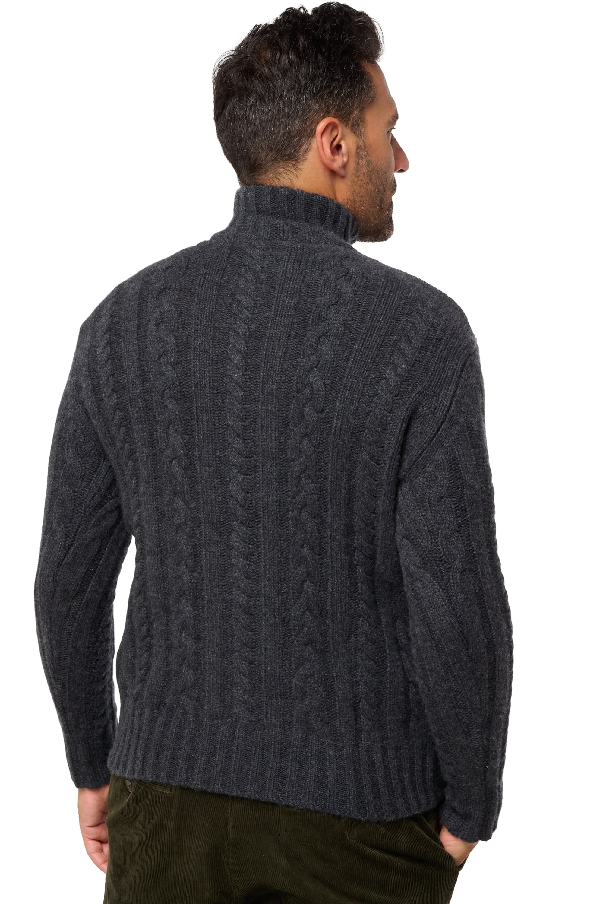 Düsseldorf en cachemire homme - Vue 3 - anthracite chiné - Mahogany