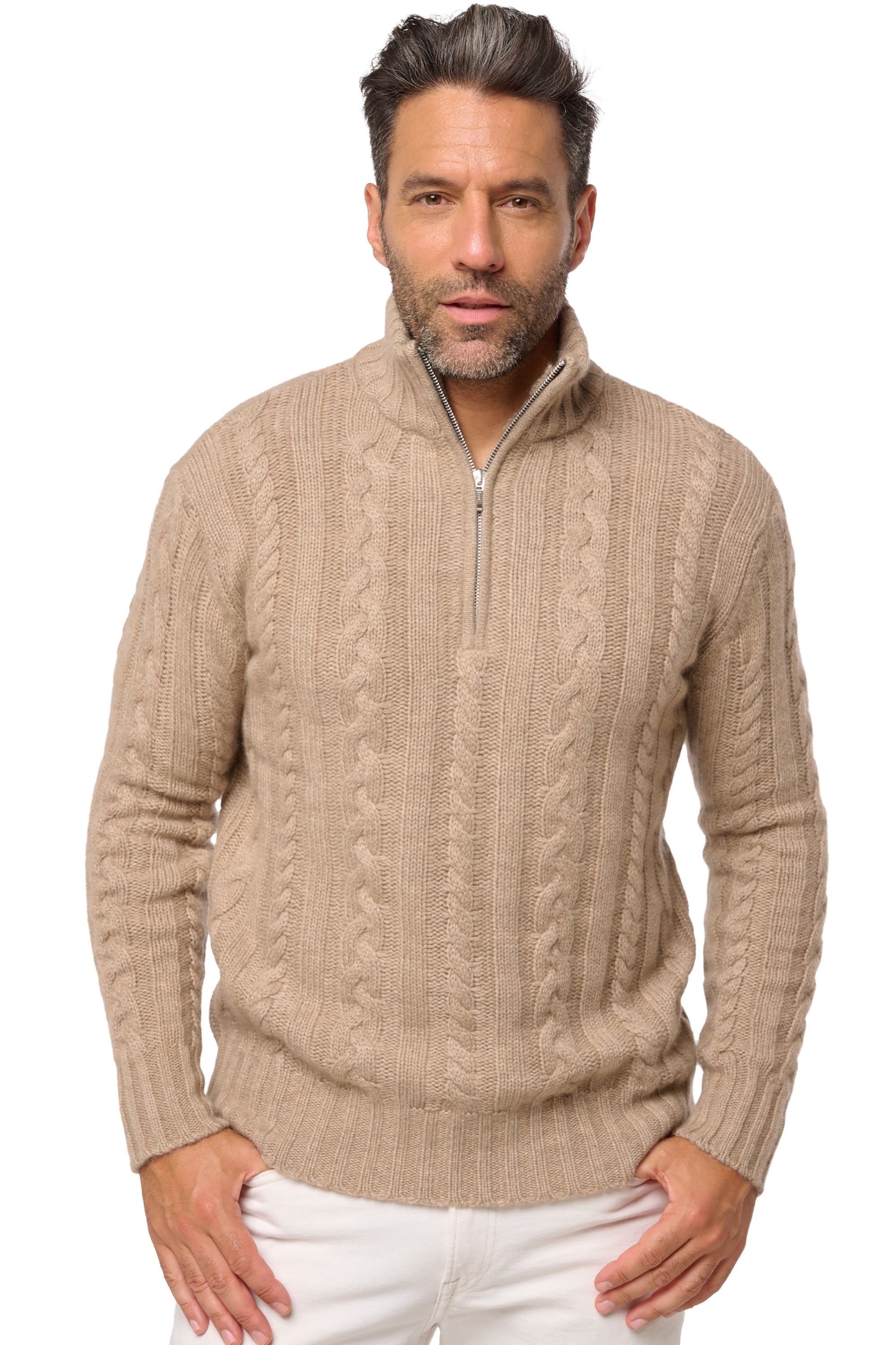 Düsseldorf aus Kaschmir für Herren - natural brown - Mahogany