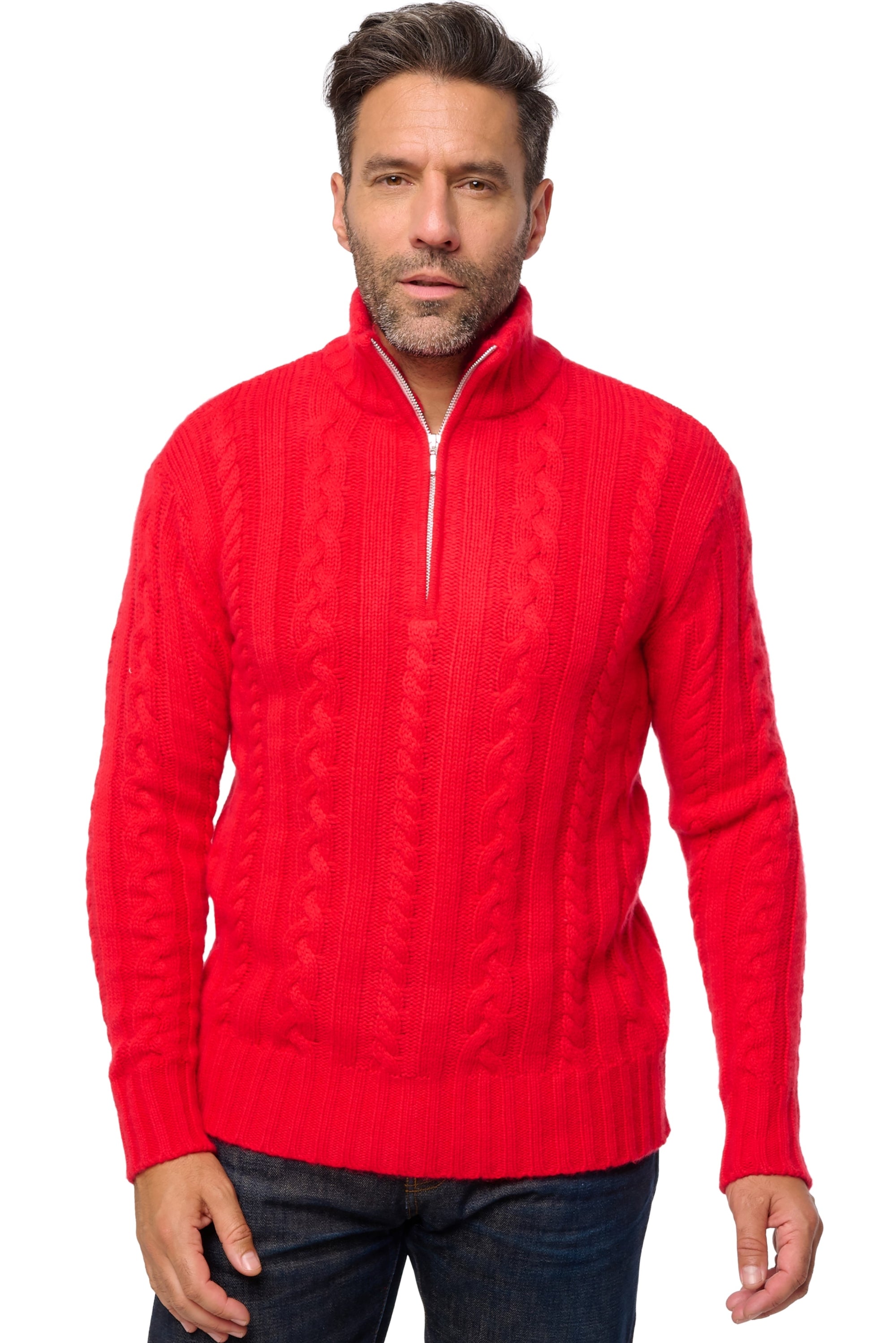 Düsseldorf aus Kaschmir für Herren - rot - Mahogany