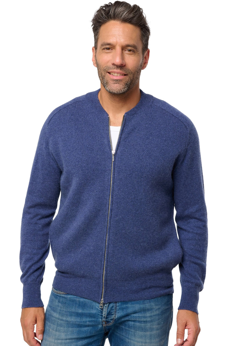 Dwaren Kaschmirpullover Herren - Indigo - Mahogany