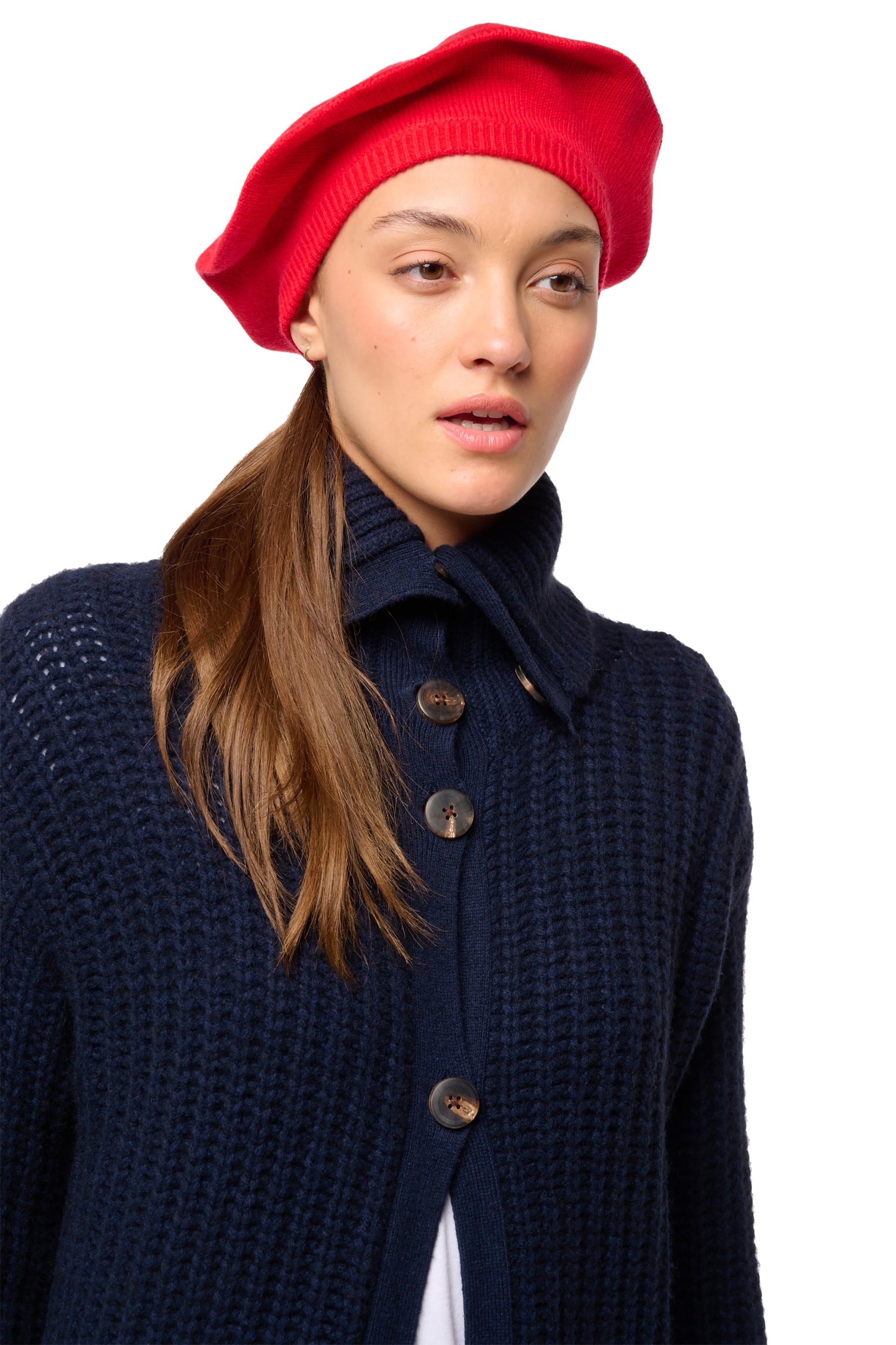 Denise aus Kaschmir unisex – rot – Mahogany