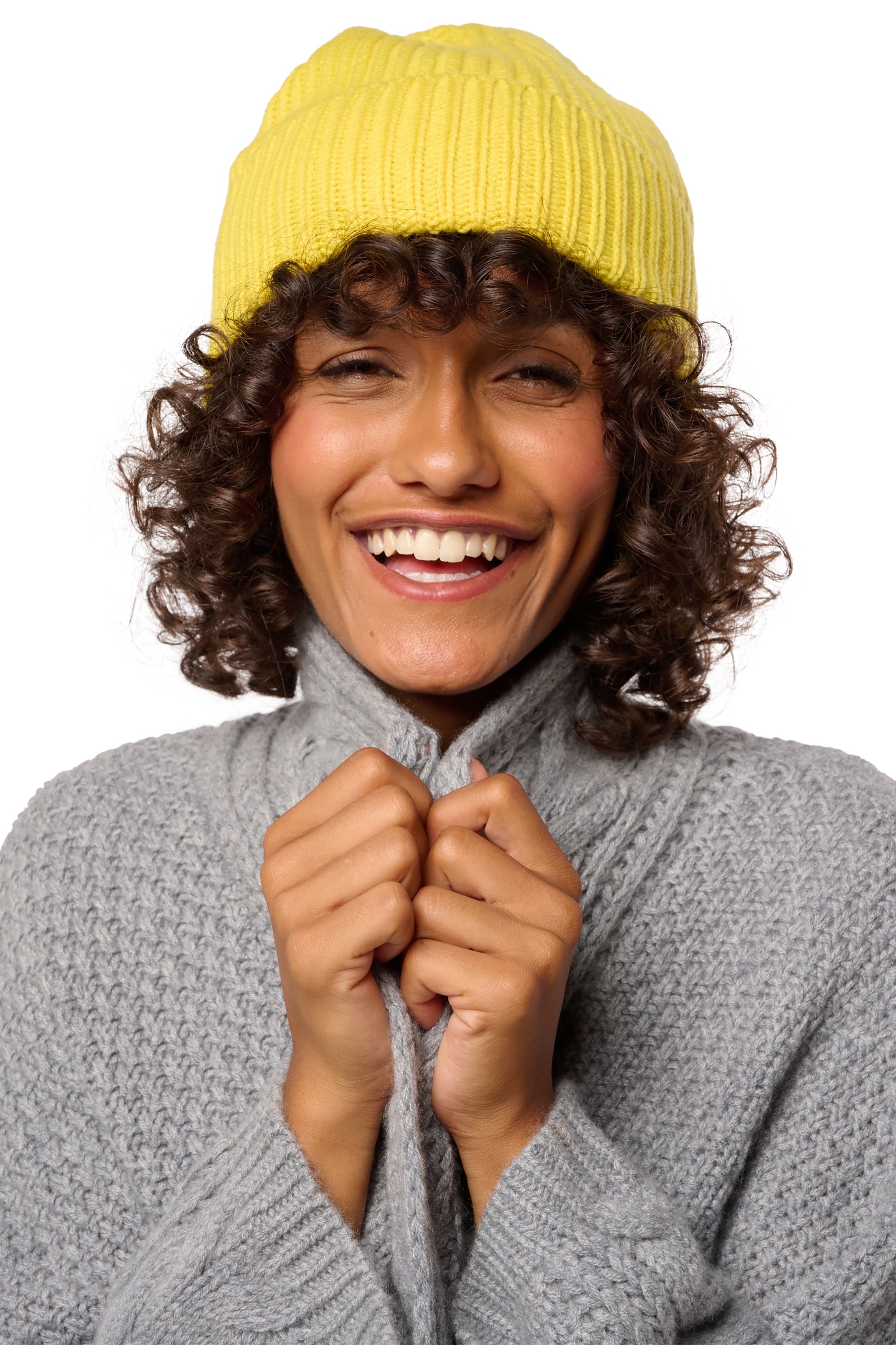 Dido aus Kaschmir unisex – Zitronengelb – Mahogany