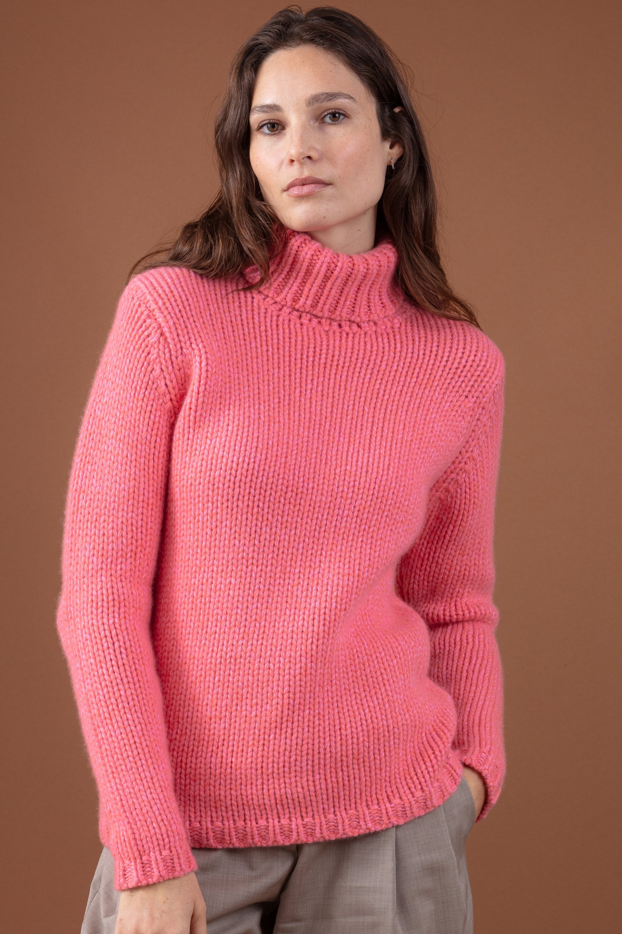 Vicenza Kaschmirpullover Damen - peach / rose - Mahogany