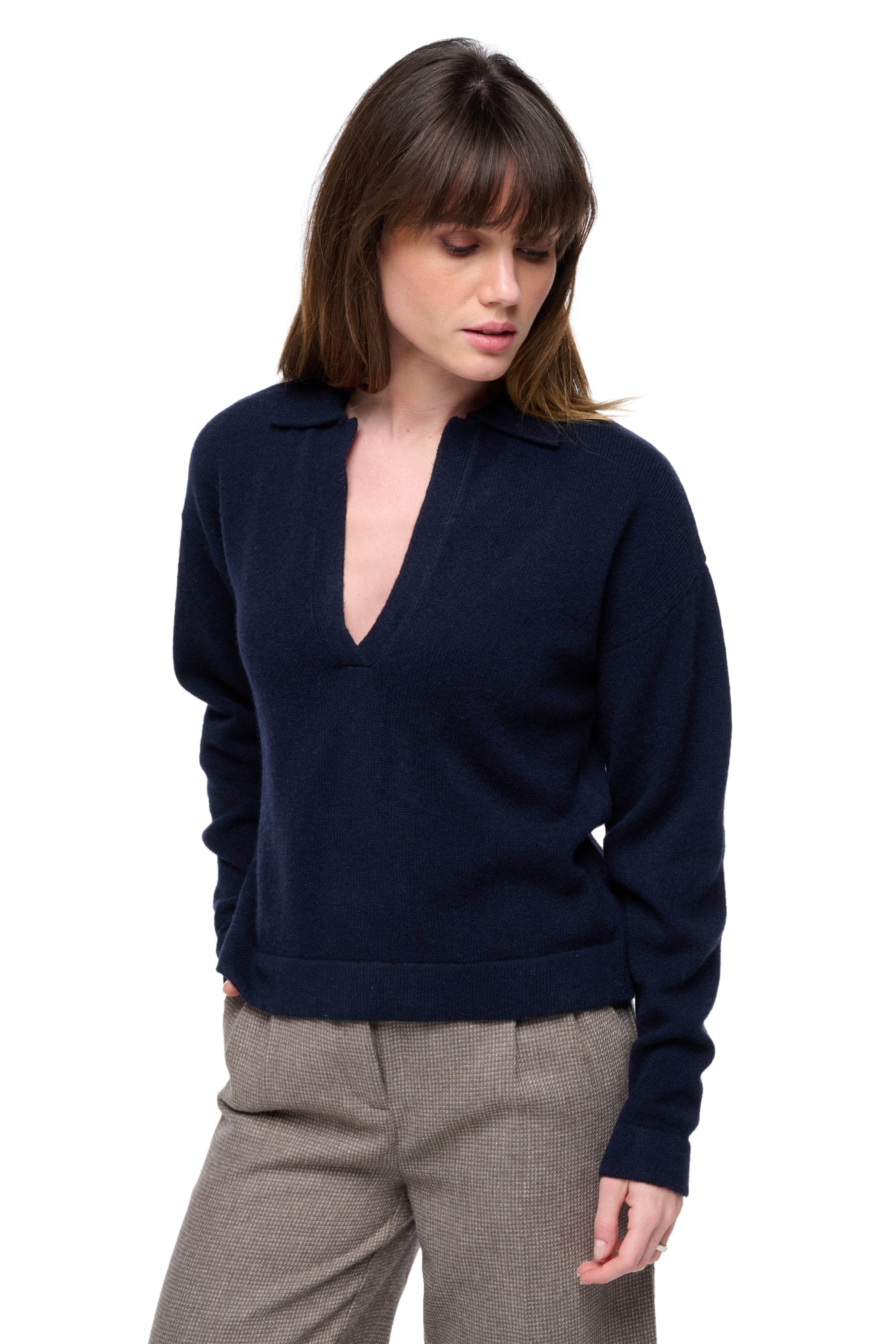 Serbia aus Yak Damen - bleu nuit - Mahogany