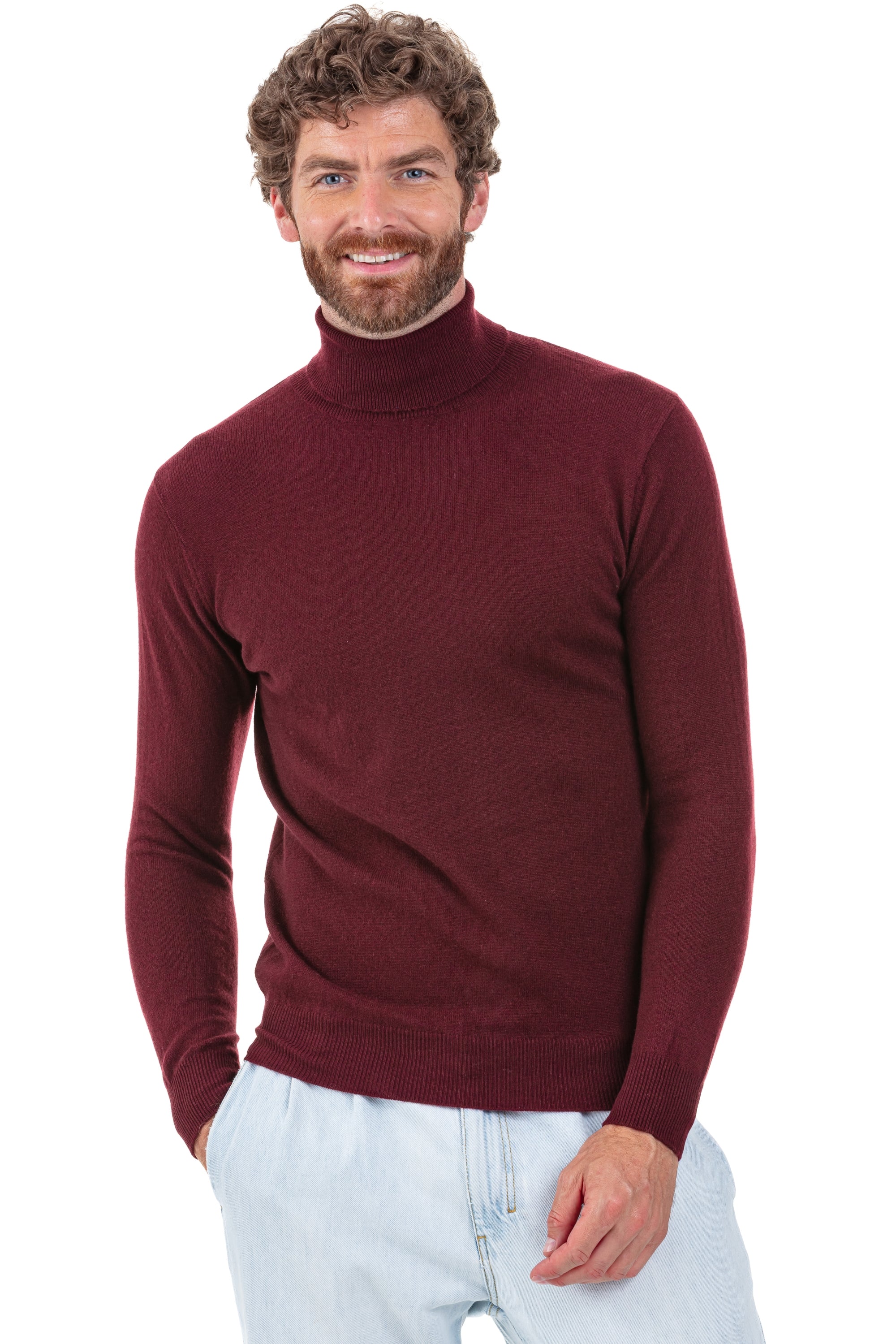 Tarry Kaschmirpullover Herren - deep violet - Mahogany