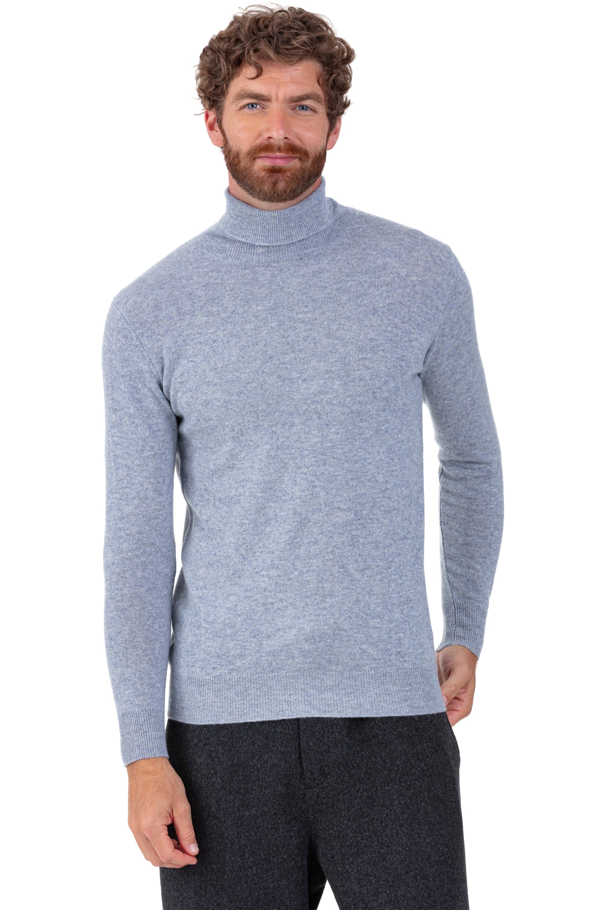 Tarry aus Kaschmir für Herren - quarry - Mahogany