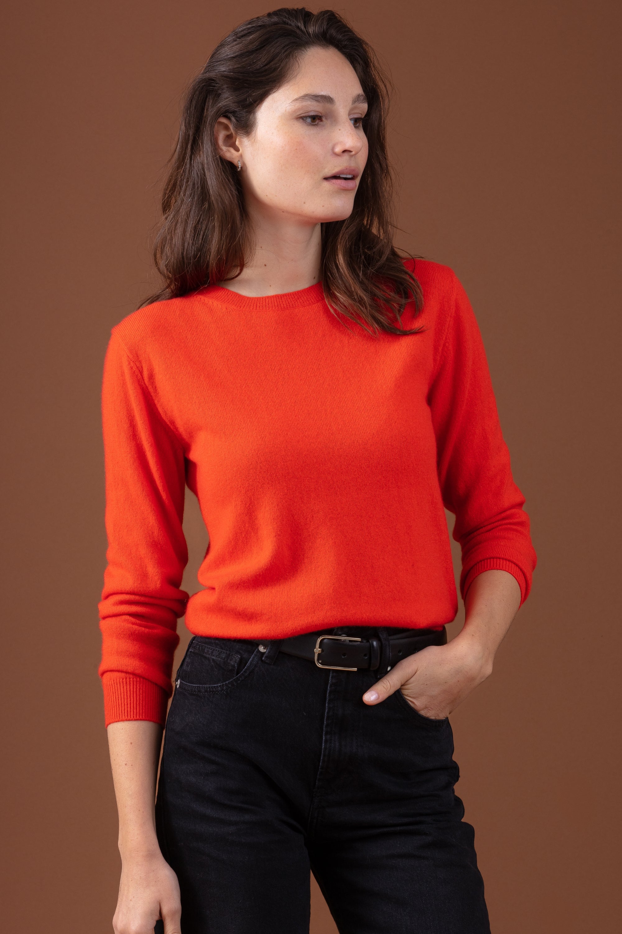 Thalia Kaschmir Damen - persimmons - Mahogany