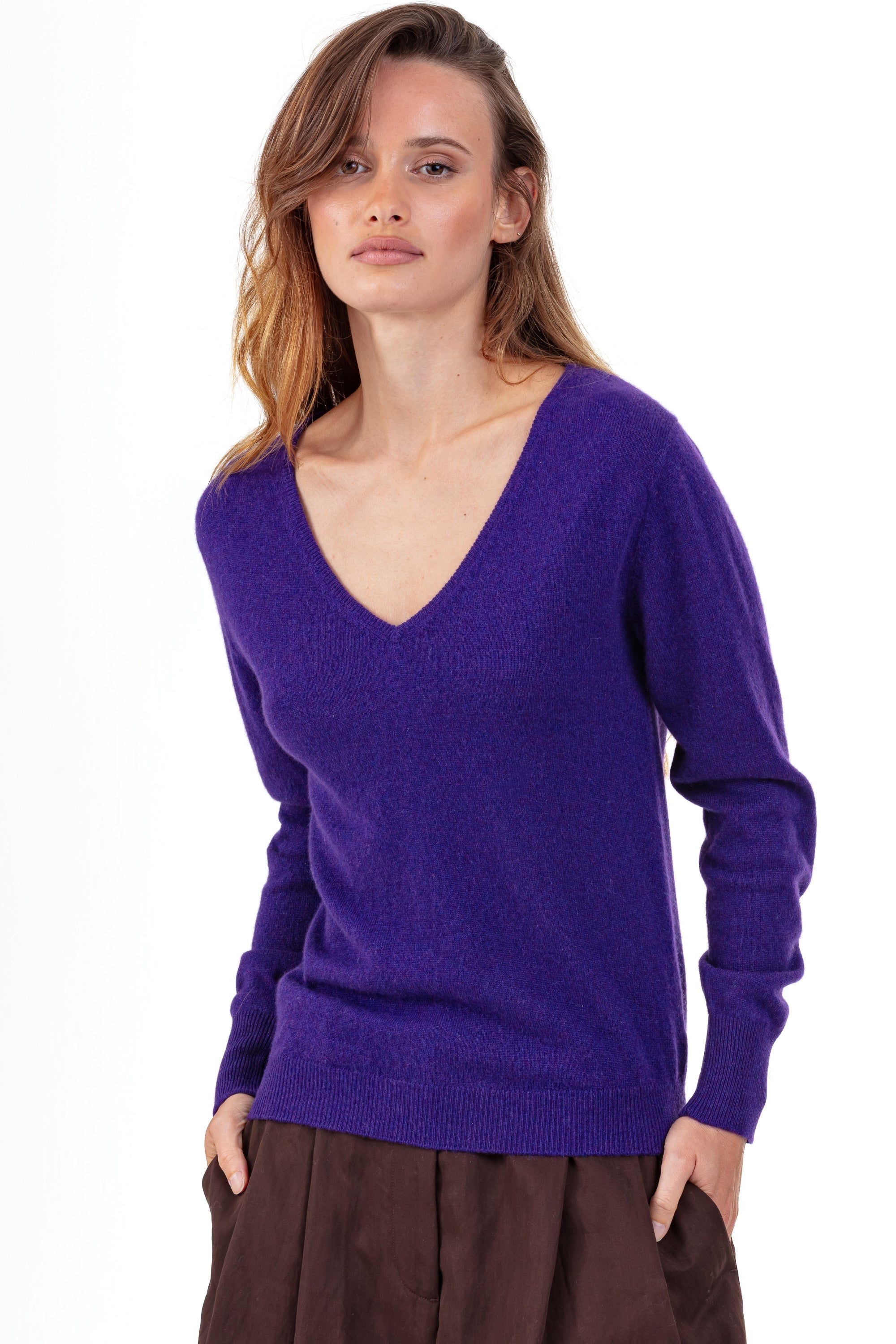 Trieste Kaschmirpullover Damen - majesty - Mahogany