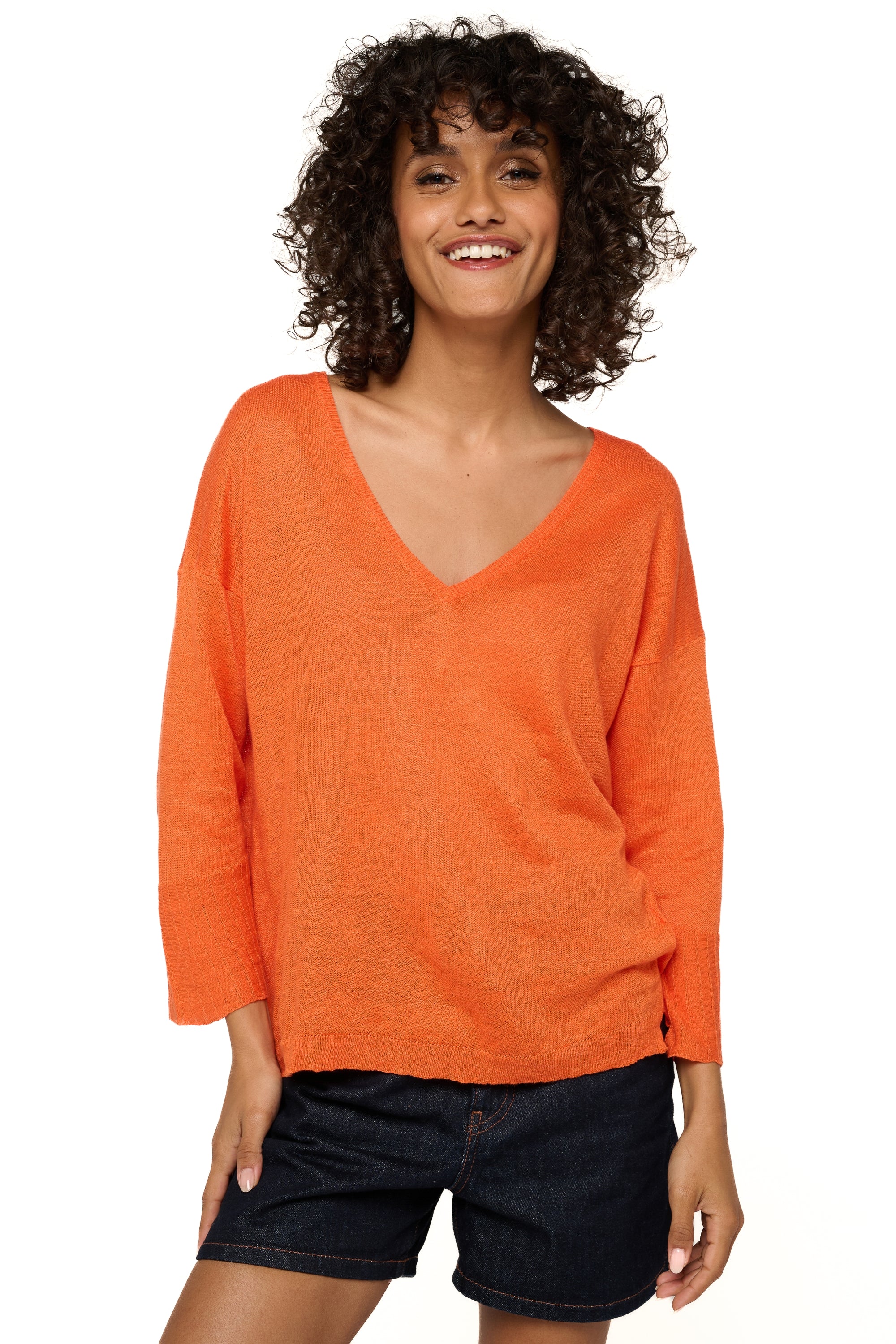 Rosanna aus Leinen Damen - cosmos - Mahogany
