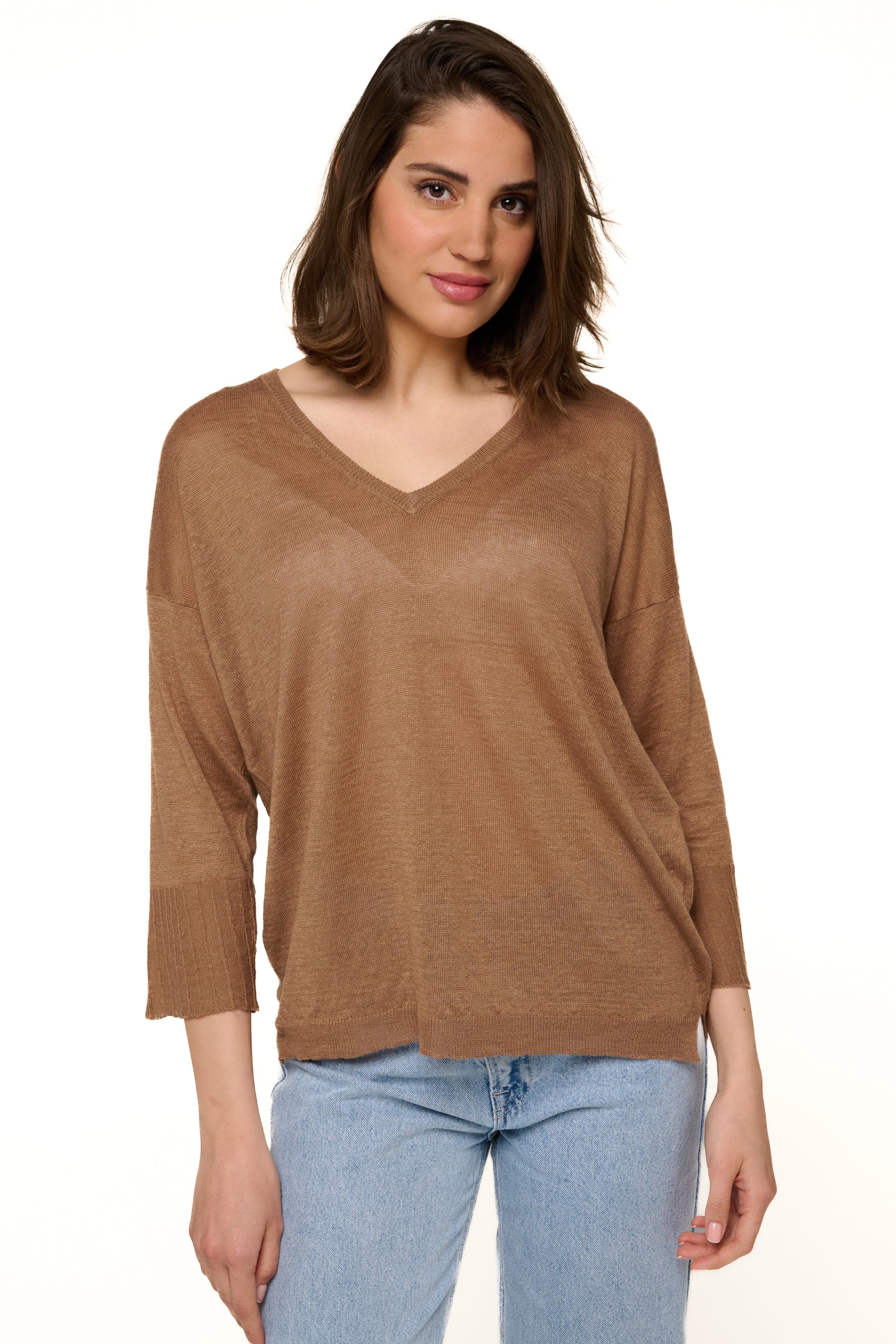 Rosanna aus Leinen Damen - nutmeg - Mahogany