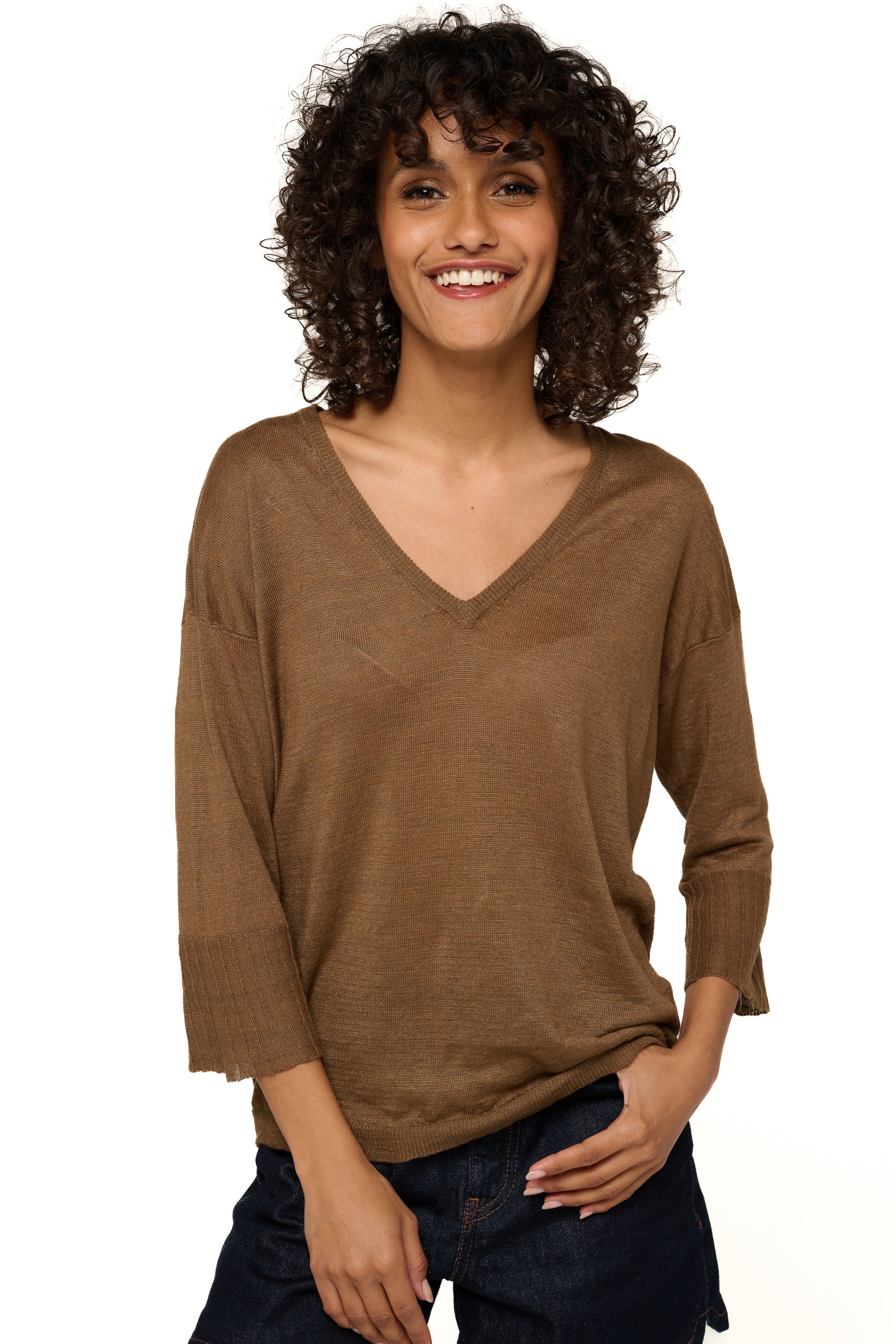 Rosanna aus Leinen Damen - walnut - Mahogany