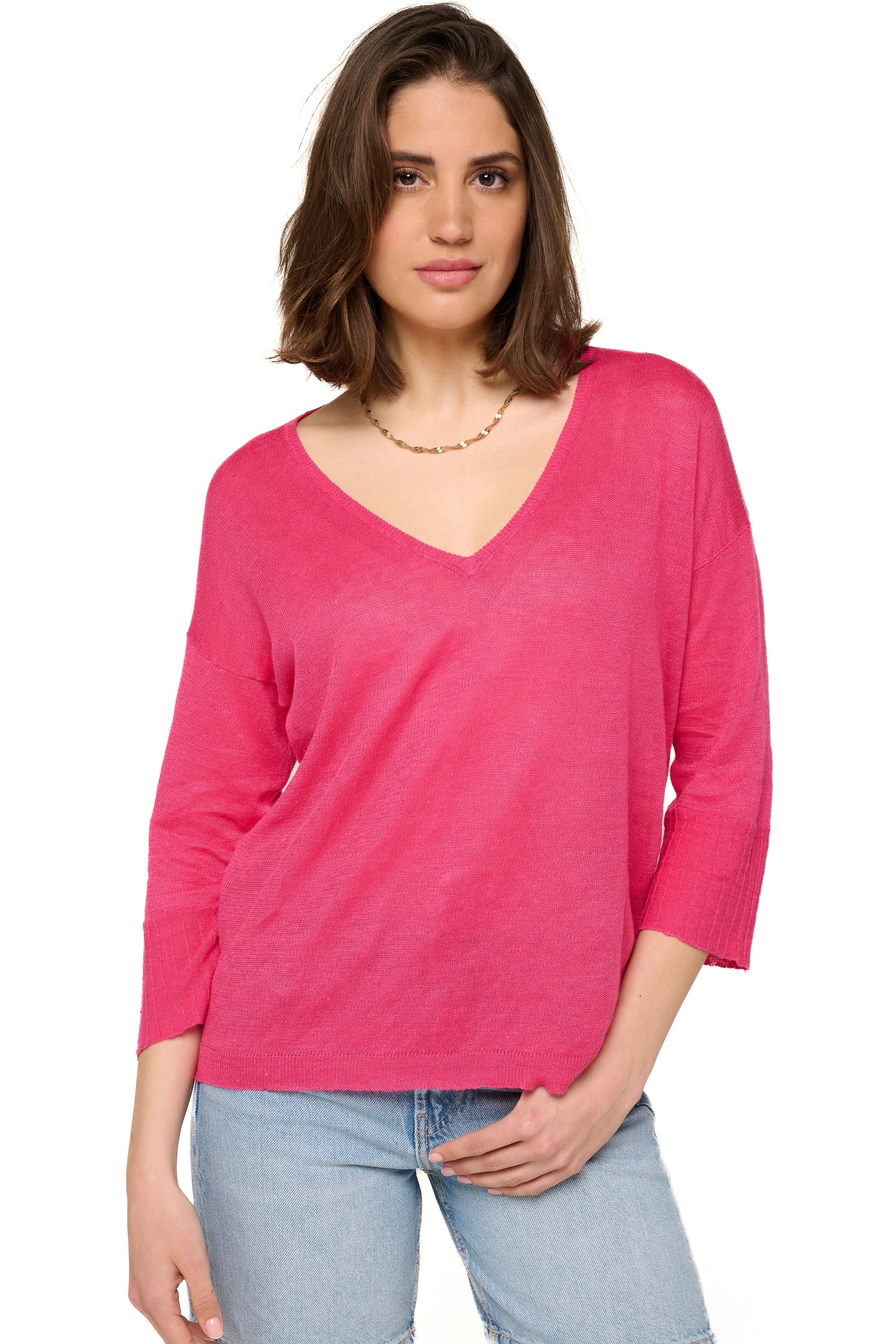 Rosanna aus Leinen Damen - crush - Mahogany