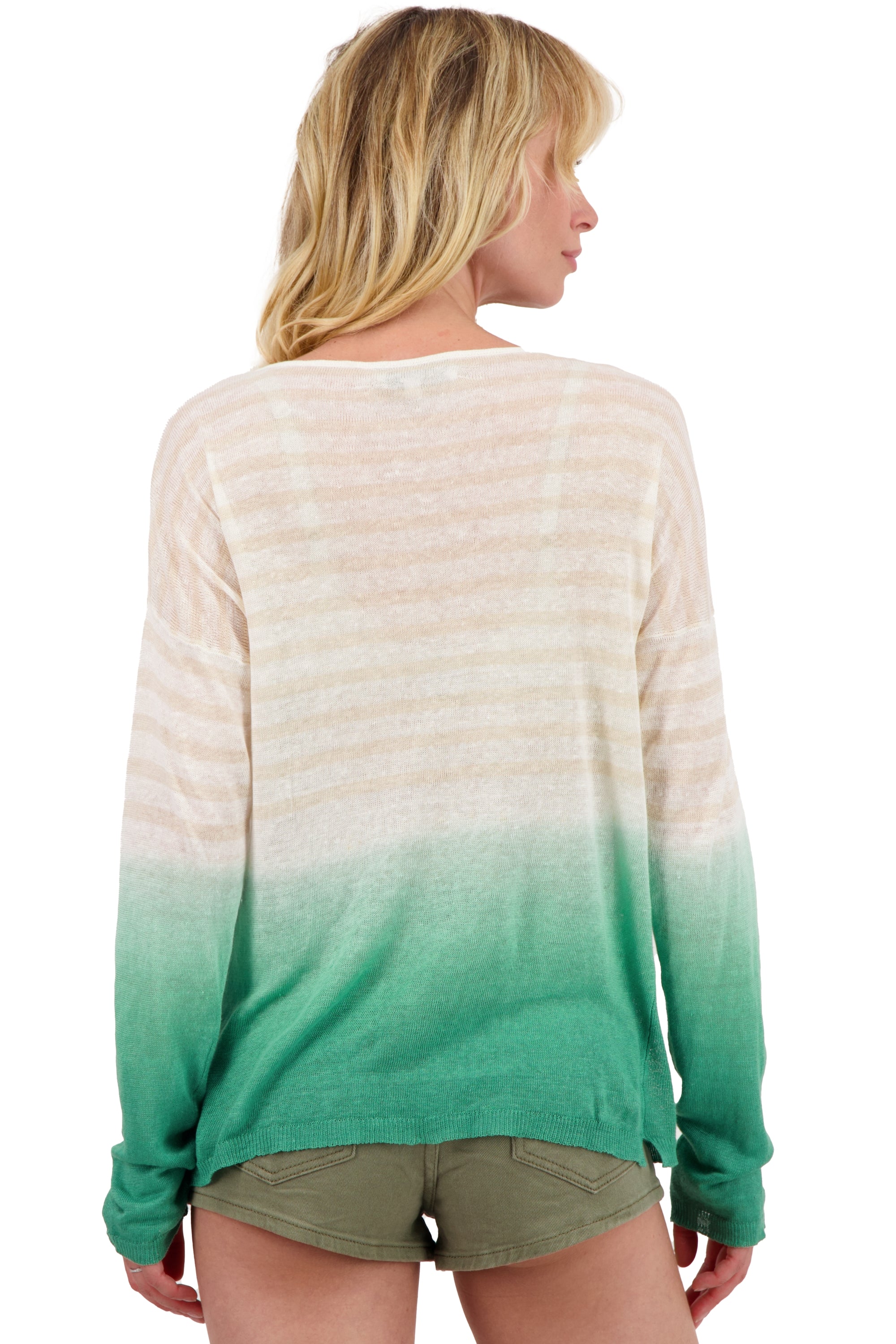 Riana en lin femme - Vue 2 - wheat / arsenic - Mahogany