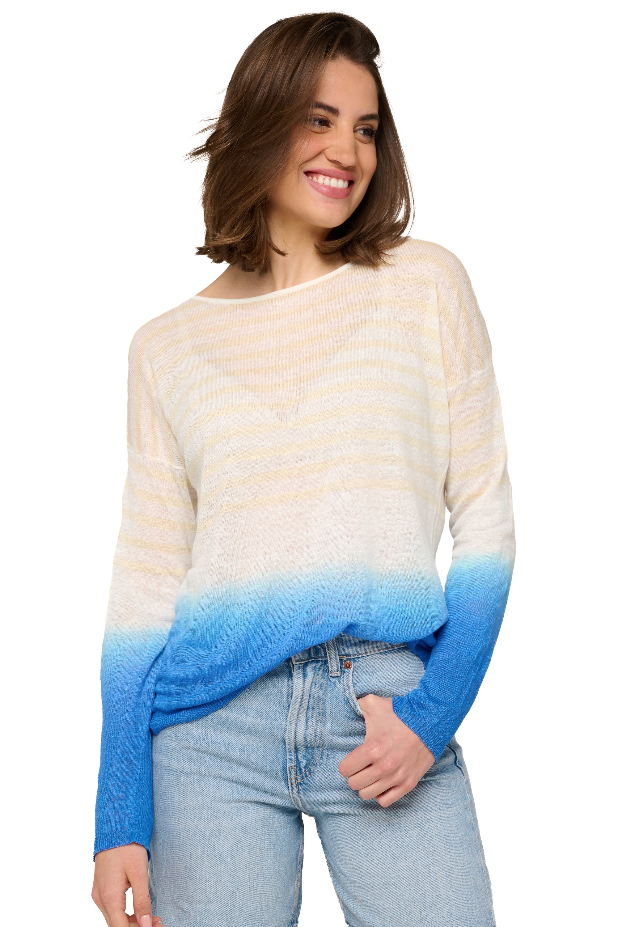 Riana aus Leinen für Damen - wheat / moonlight - Mahogany