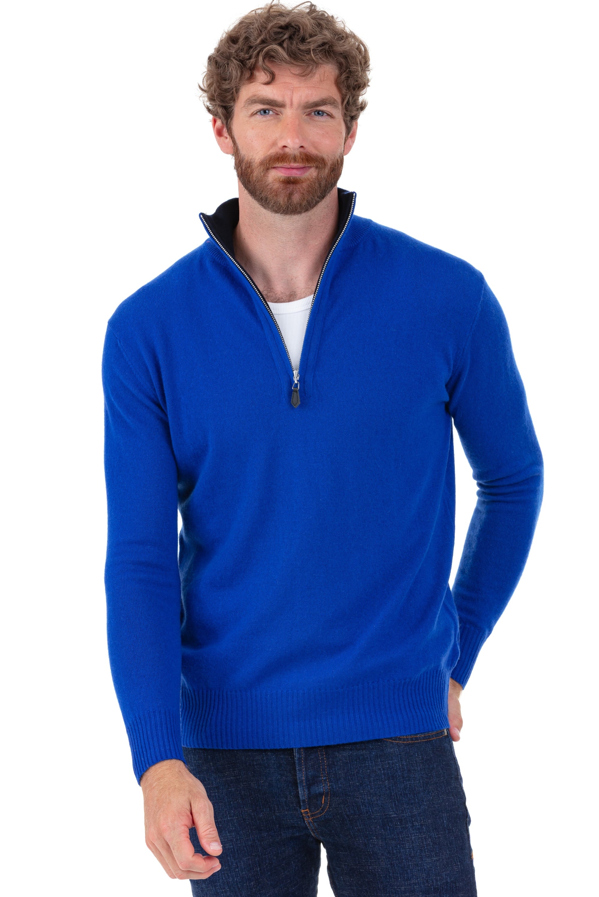 Henri Kaschmirpullover Herren - bleu lapis / marine foncé - Mahogany