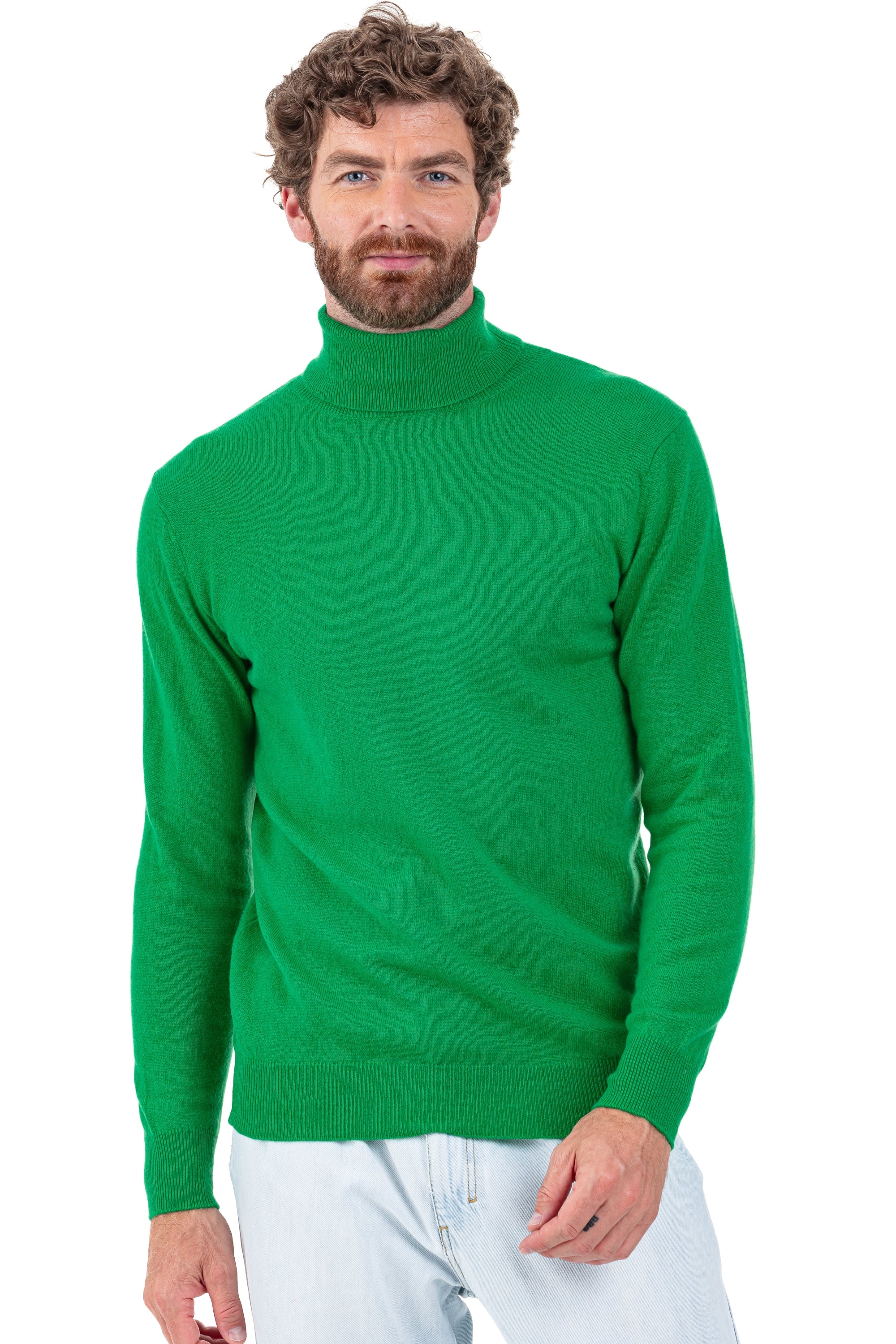 Tarry aus Kaschmir für Herren - new green - Mahogany