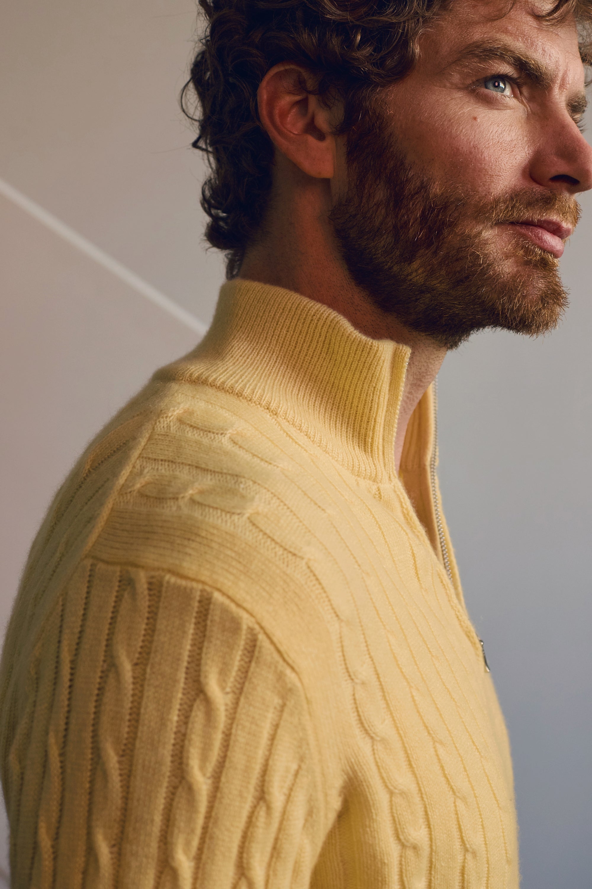 Taurus en cachemire homme - Vue 5 - pina colada - Mahogany