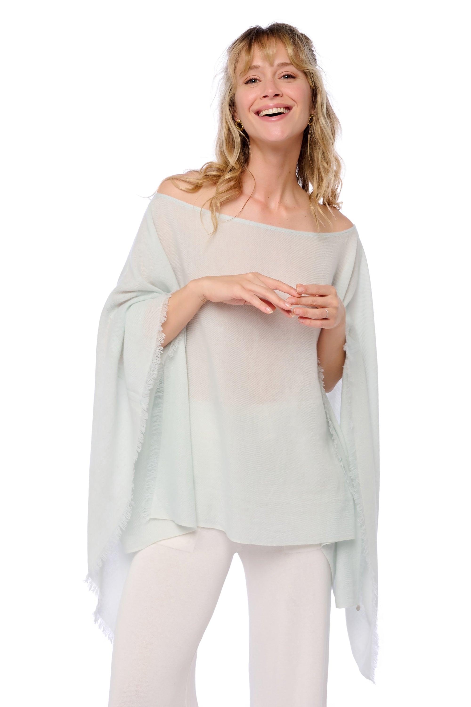 Poncho aus Kaschmir, 100 % Kaschmir, Damen, V-Ausschnitt, weite Passform, lange Ärmel, normal / 2 und 4 Fäden, fein gewebt, Mahogany