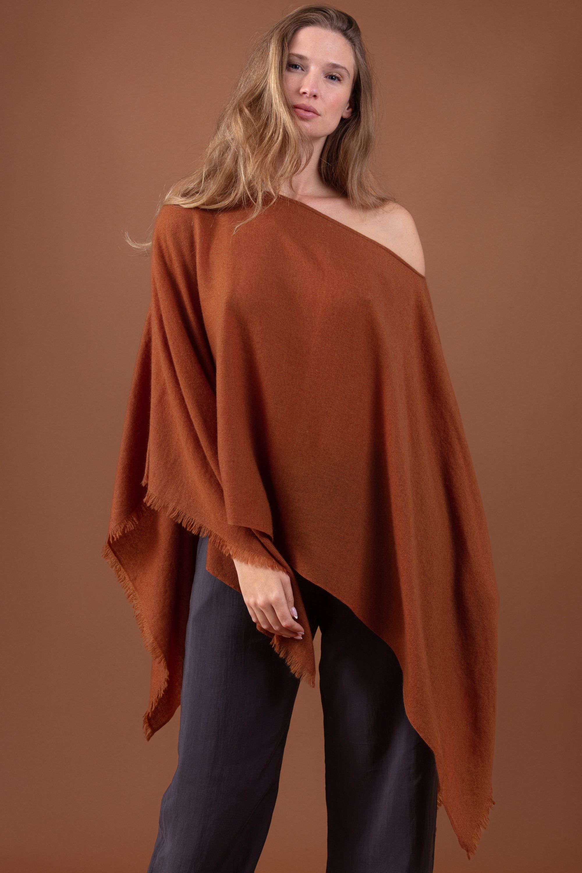 Tokyo aus Kaschmir für Damen - butterscotch - Mahogany