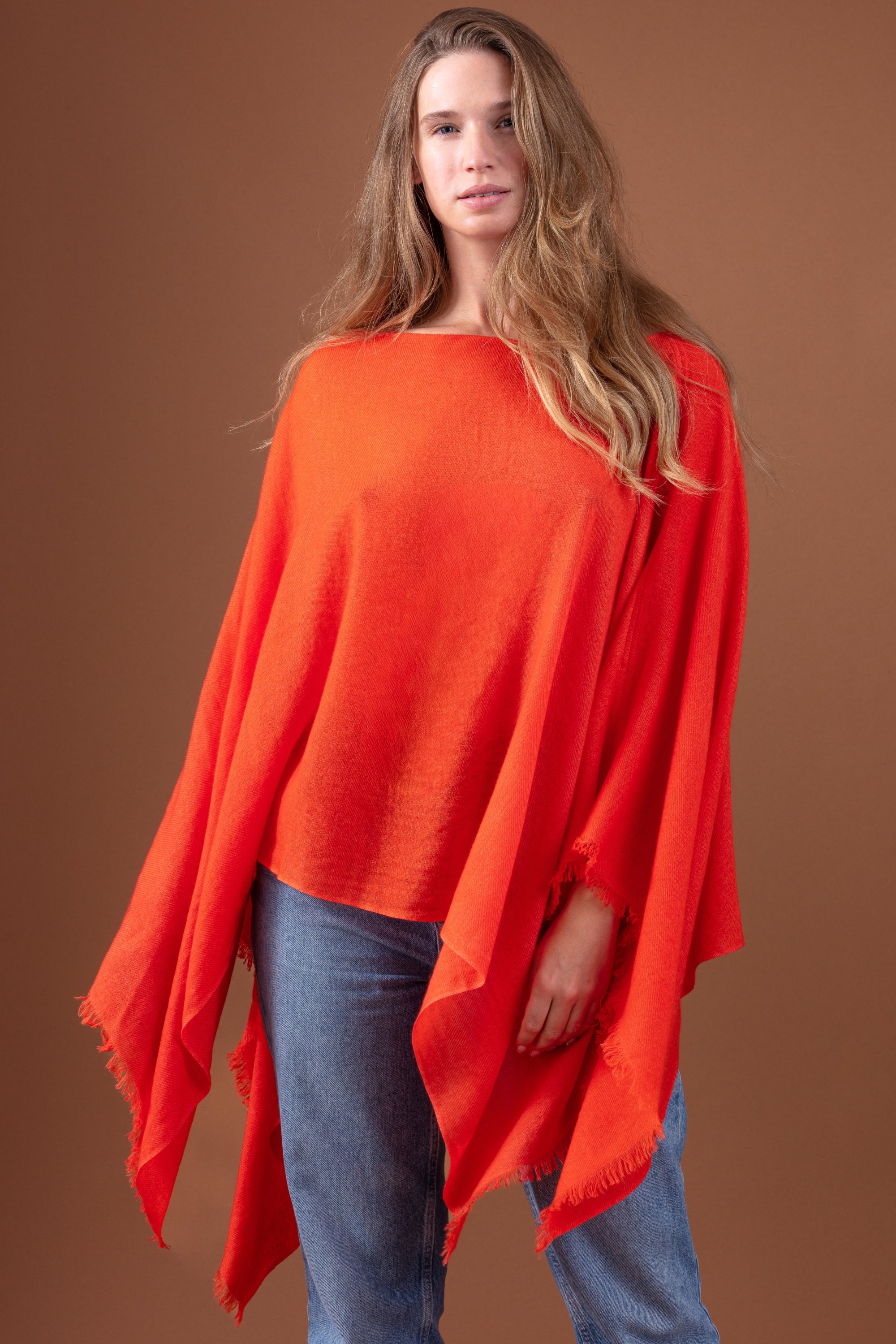 Tokyo aus Kaschmir für Damen - orange - Mahogany