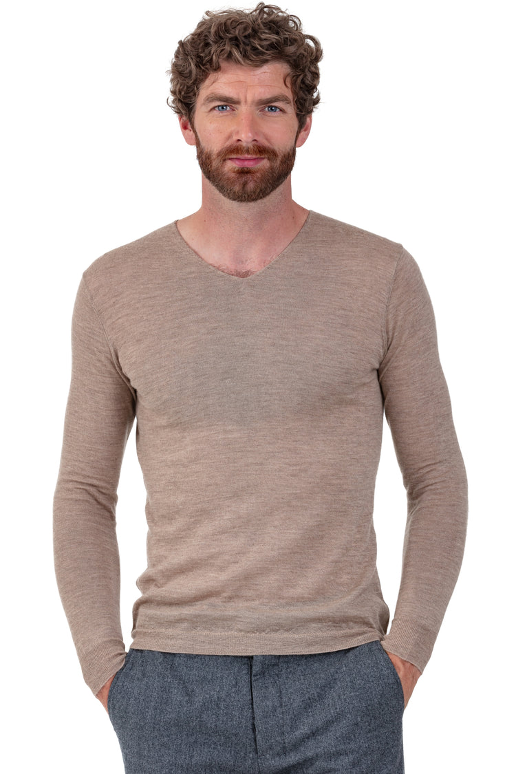 Leopaul aus Kaschmirduvet für Herren - Nerz - Mahogany