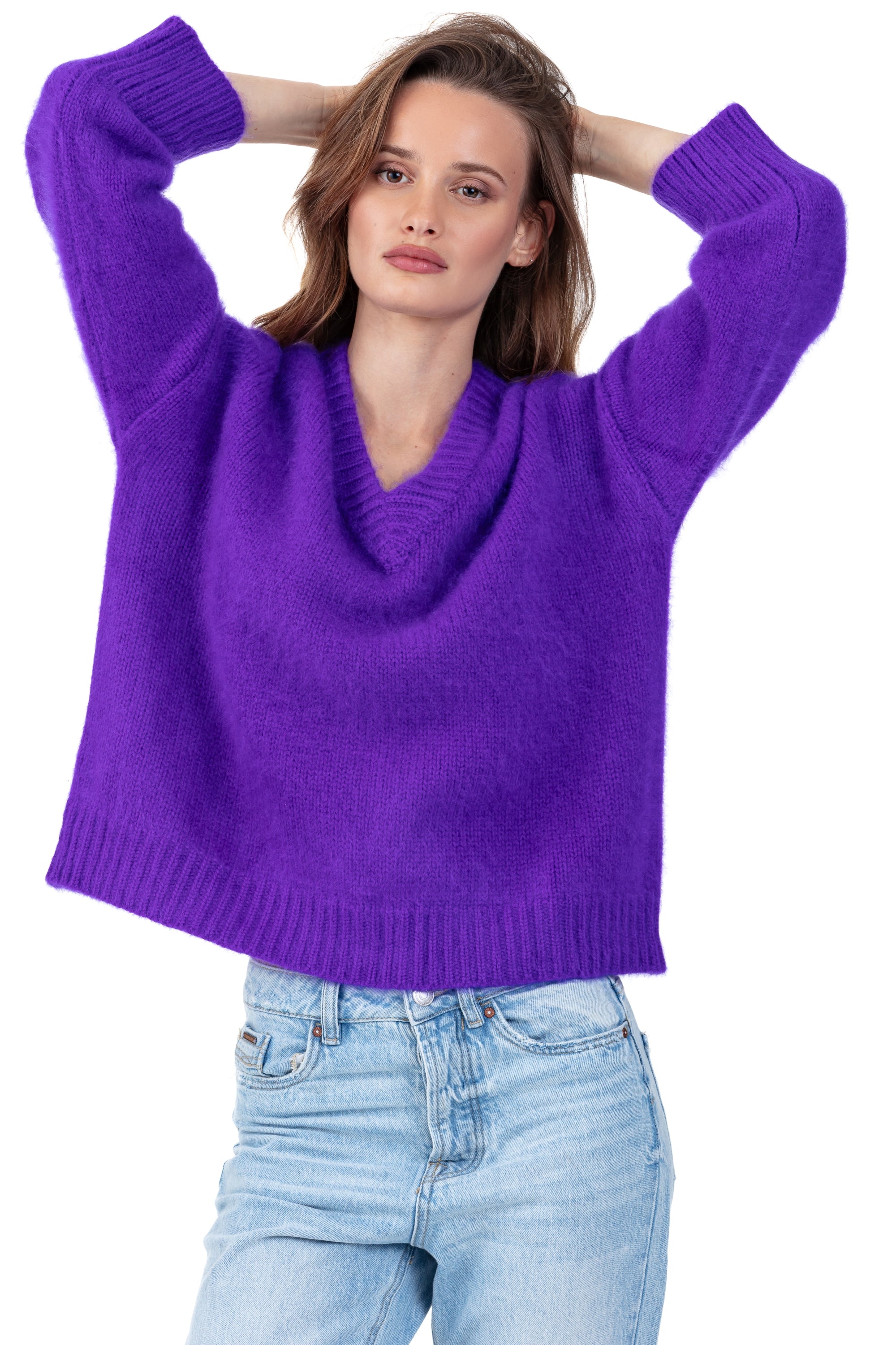 Pamela aus Cocoon-Kaschmir für Damen - Violett - Mahogany