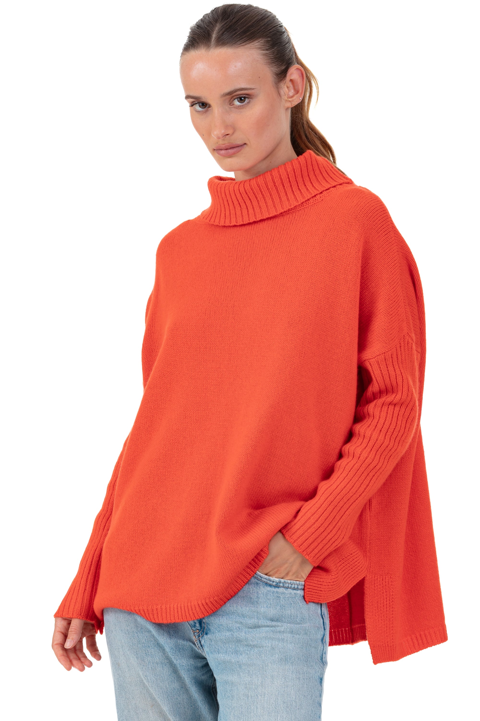 Paprikae Kaschmirpullover Damen - bloody orange - Mahogany