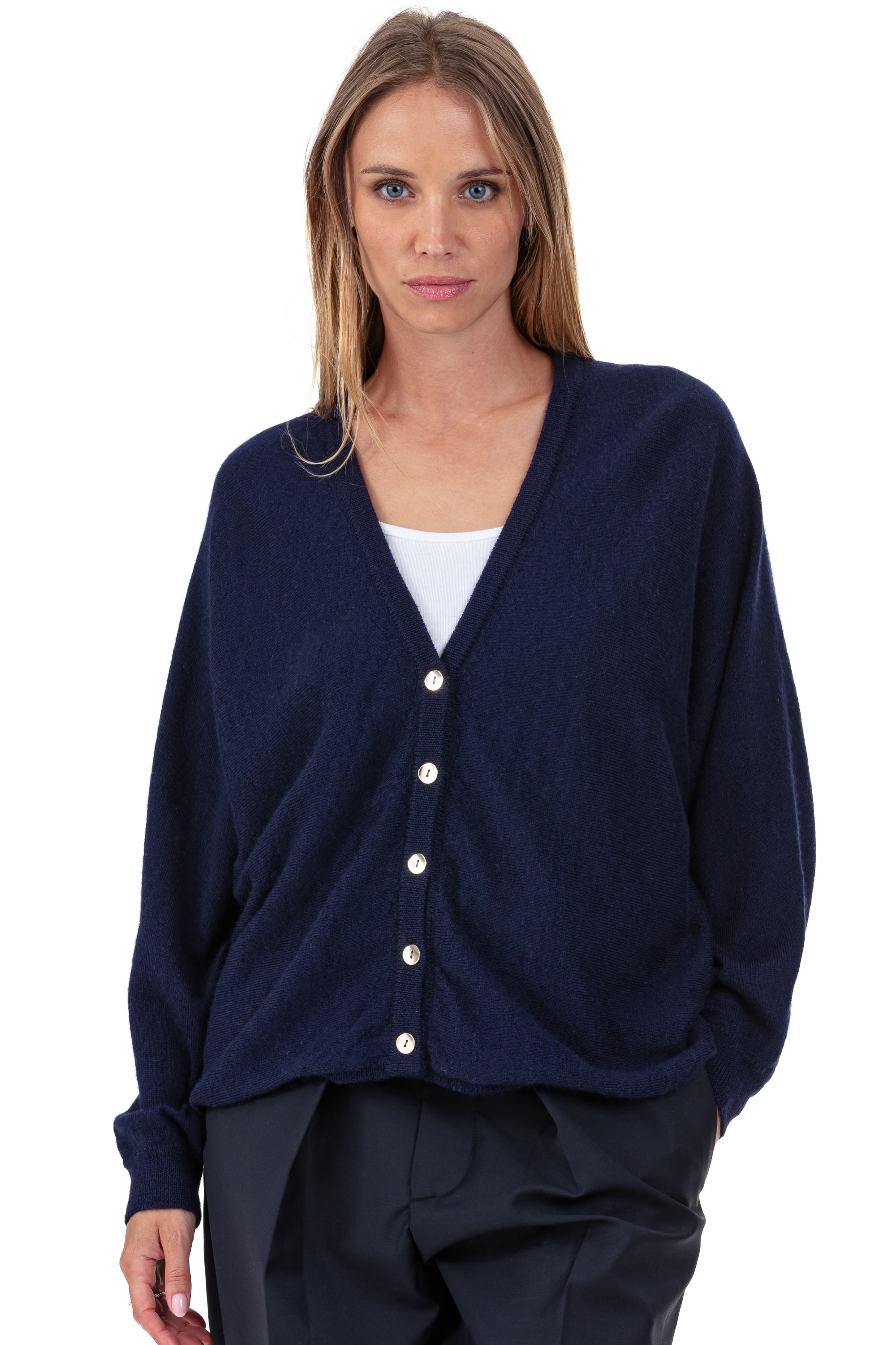 Patrizia aus Baby-Alpaka für Damen - marineblau - Mahogany