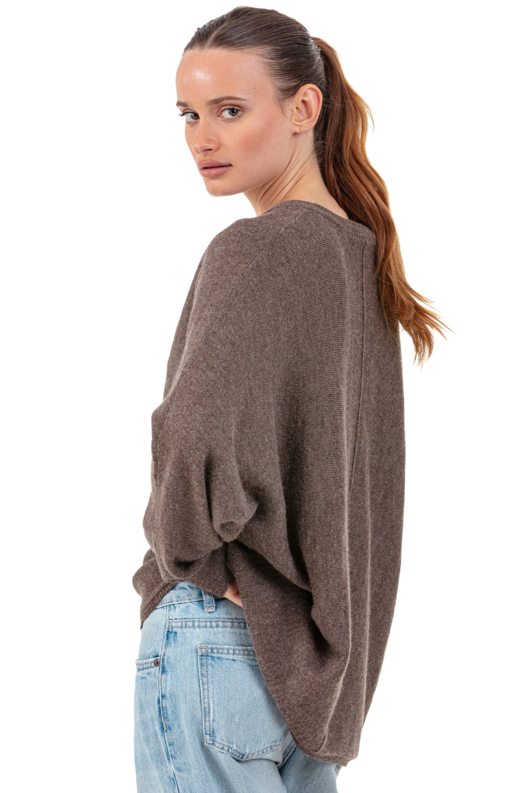 Patrizia en baby alpaga femme - Vue 3 - naturel - Mahogany