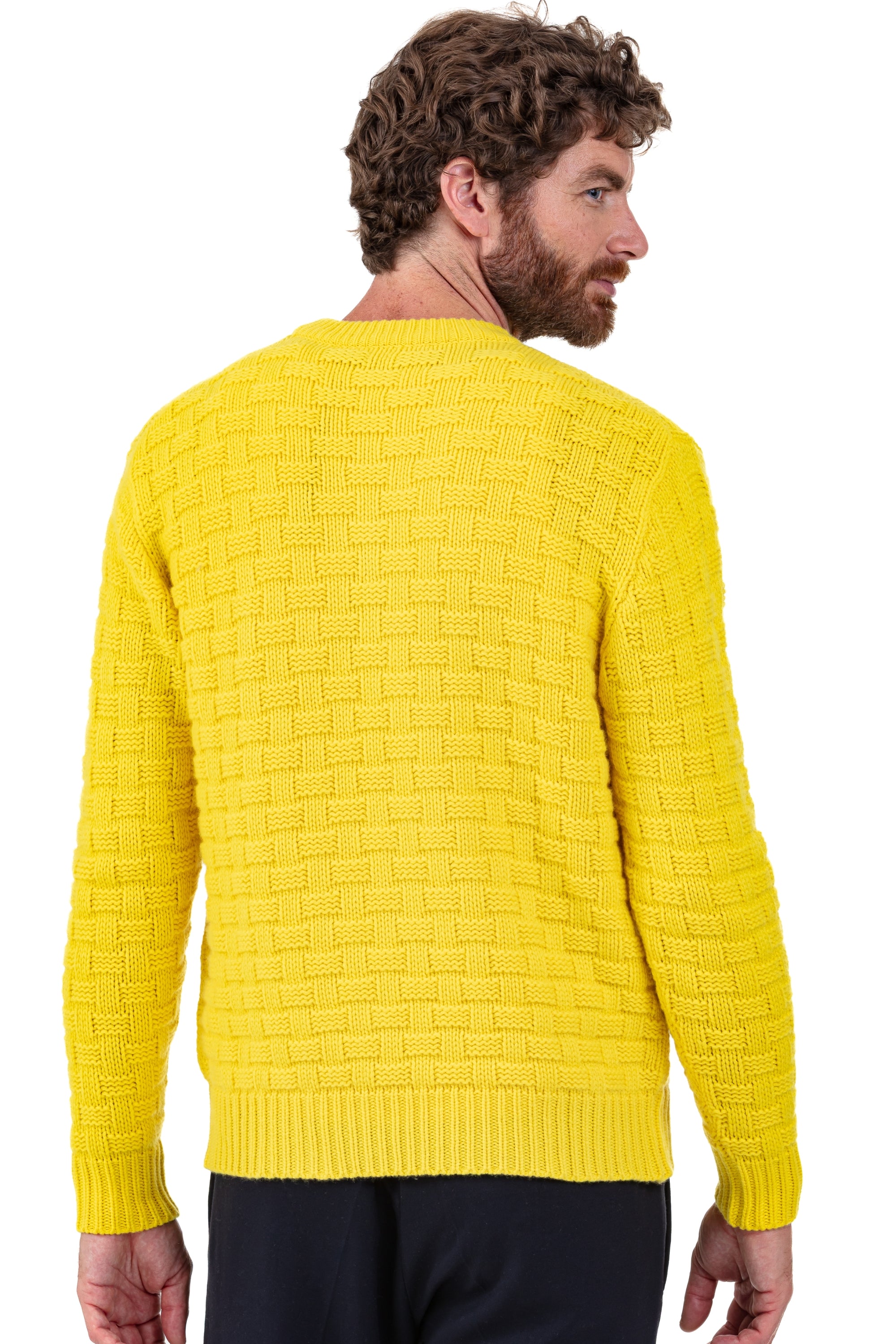 Pedro en cachemire homme - Vue 2 - jaune citric - Mahogany