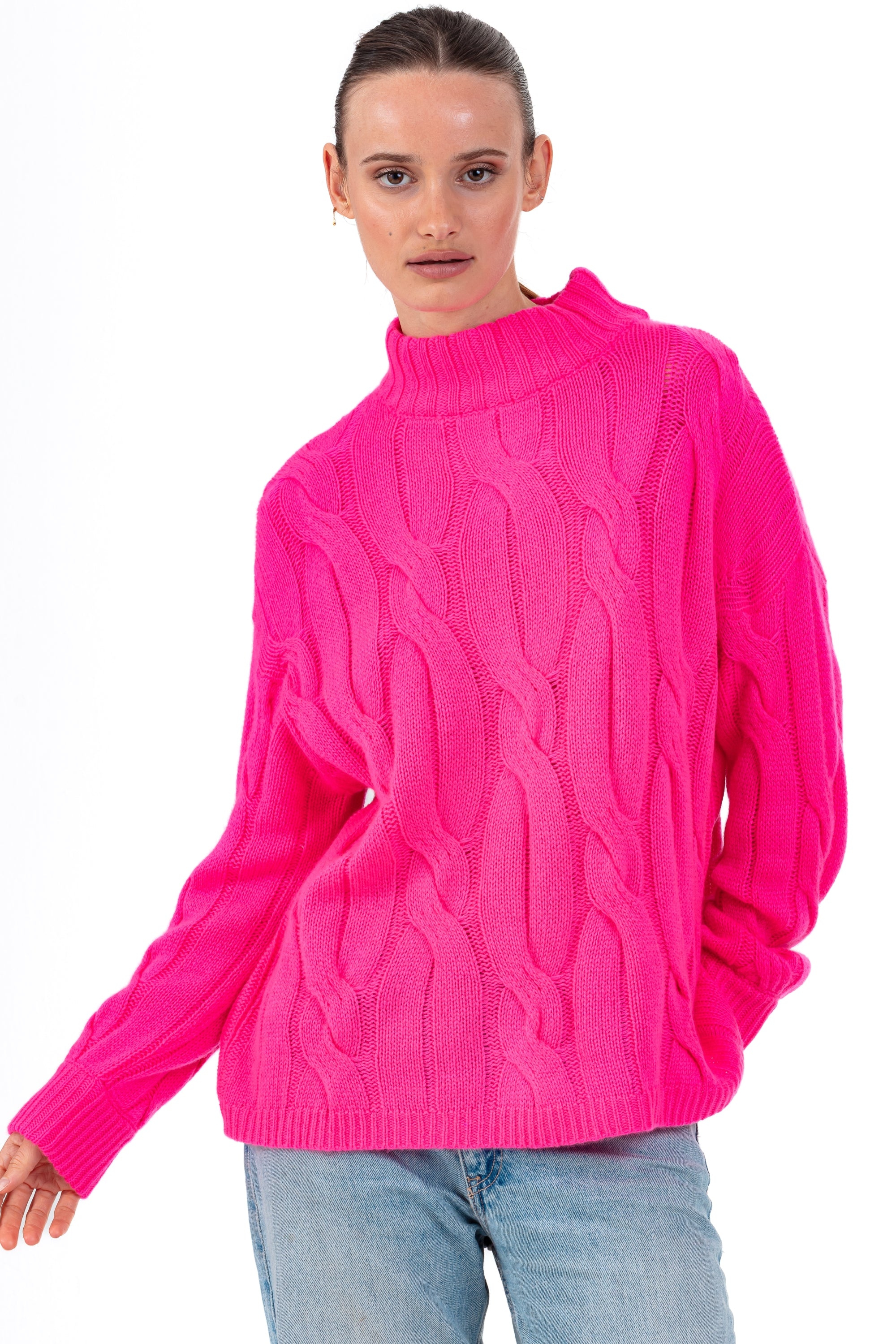 Penny en cachemire femme - Vue 1 - dayglo - Mahogany