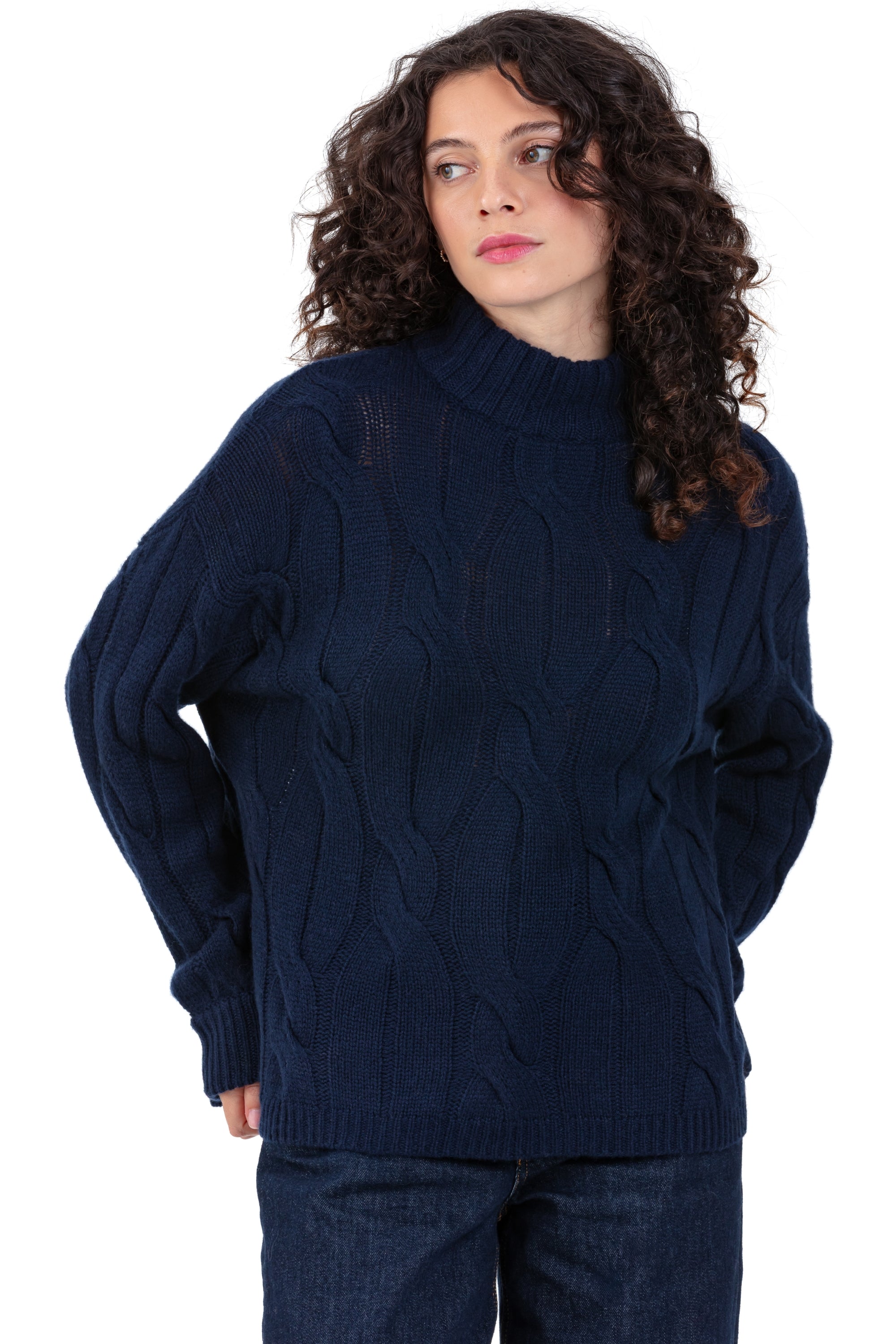 Penny aus Kaschmir für Damen - marine foncé - Mahogany