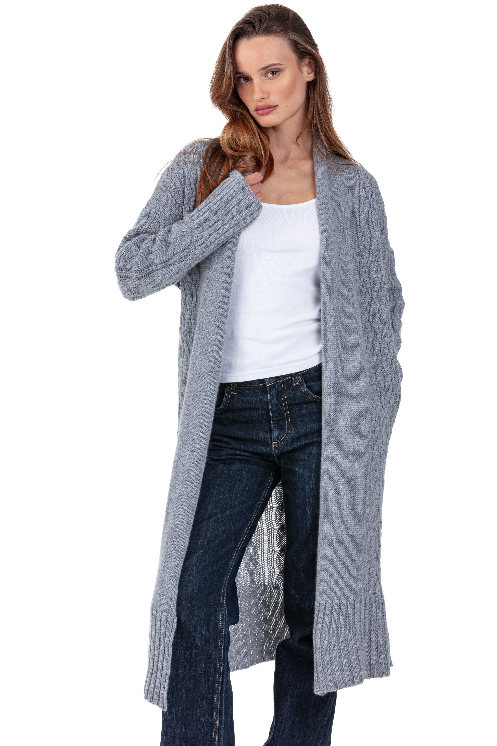 Philosophy Kaschmirpullover Damen - grau meliert - Mahogany