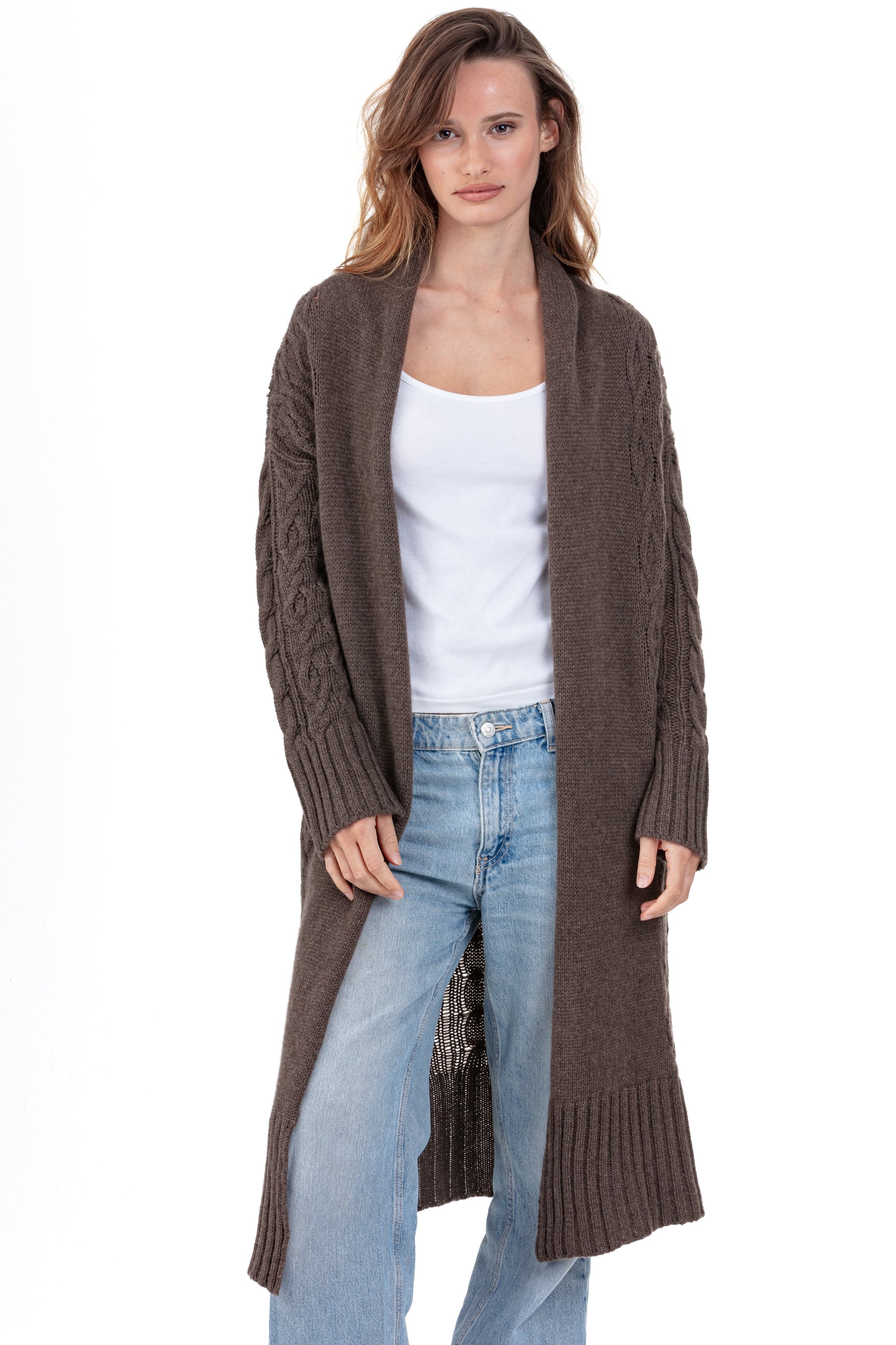Philosophy Kaschmirpullover Damen - Meliertes Braun - Mahogany