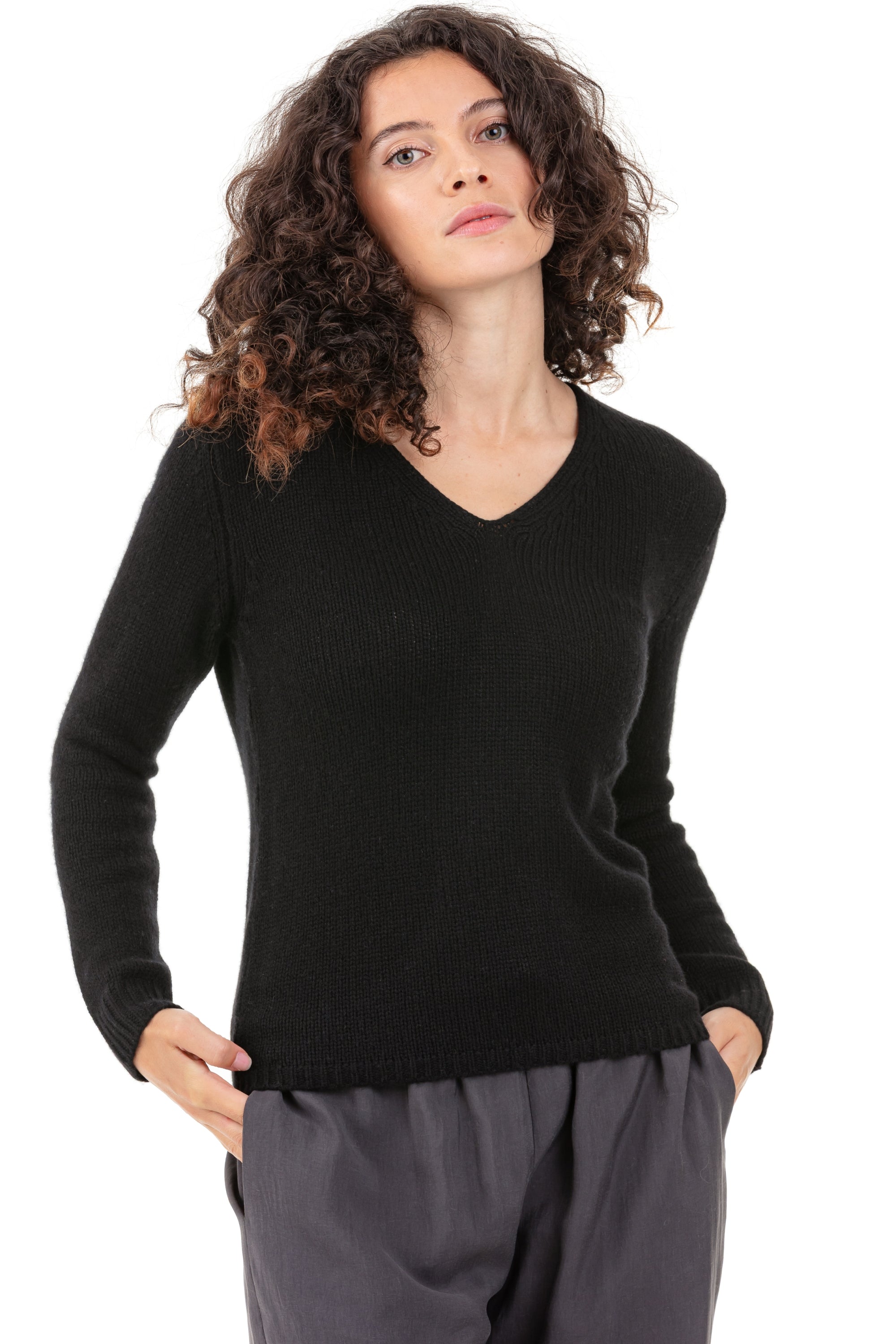 Piana aus Kaschmir für Damen - Schwarz - Mahogany
