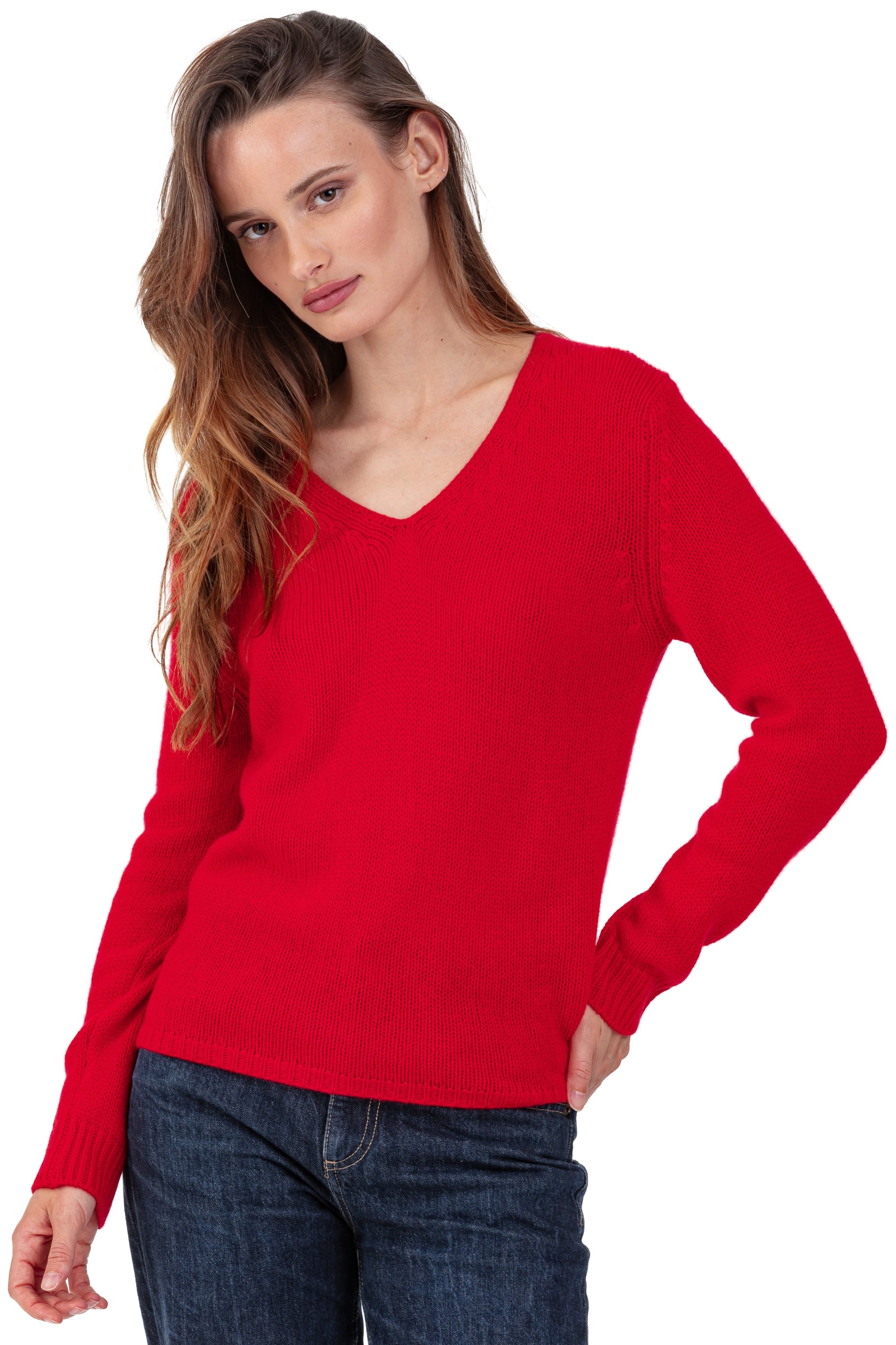 Piana aus Kaschmir für Damen - Rot - Mahogany