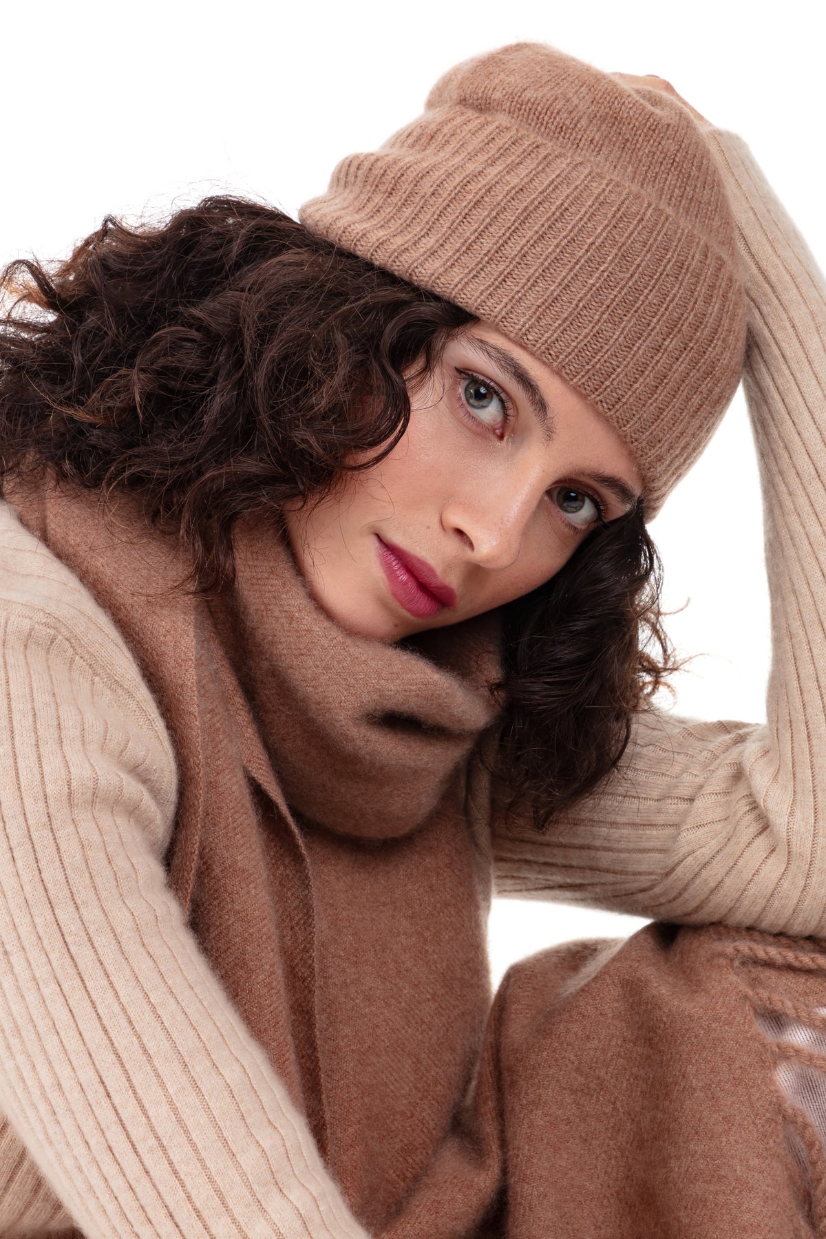 Pilou Cocoon-Kaschmirpullover unisex - Ansicht 1 - camel - Mahogany