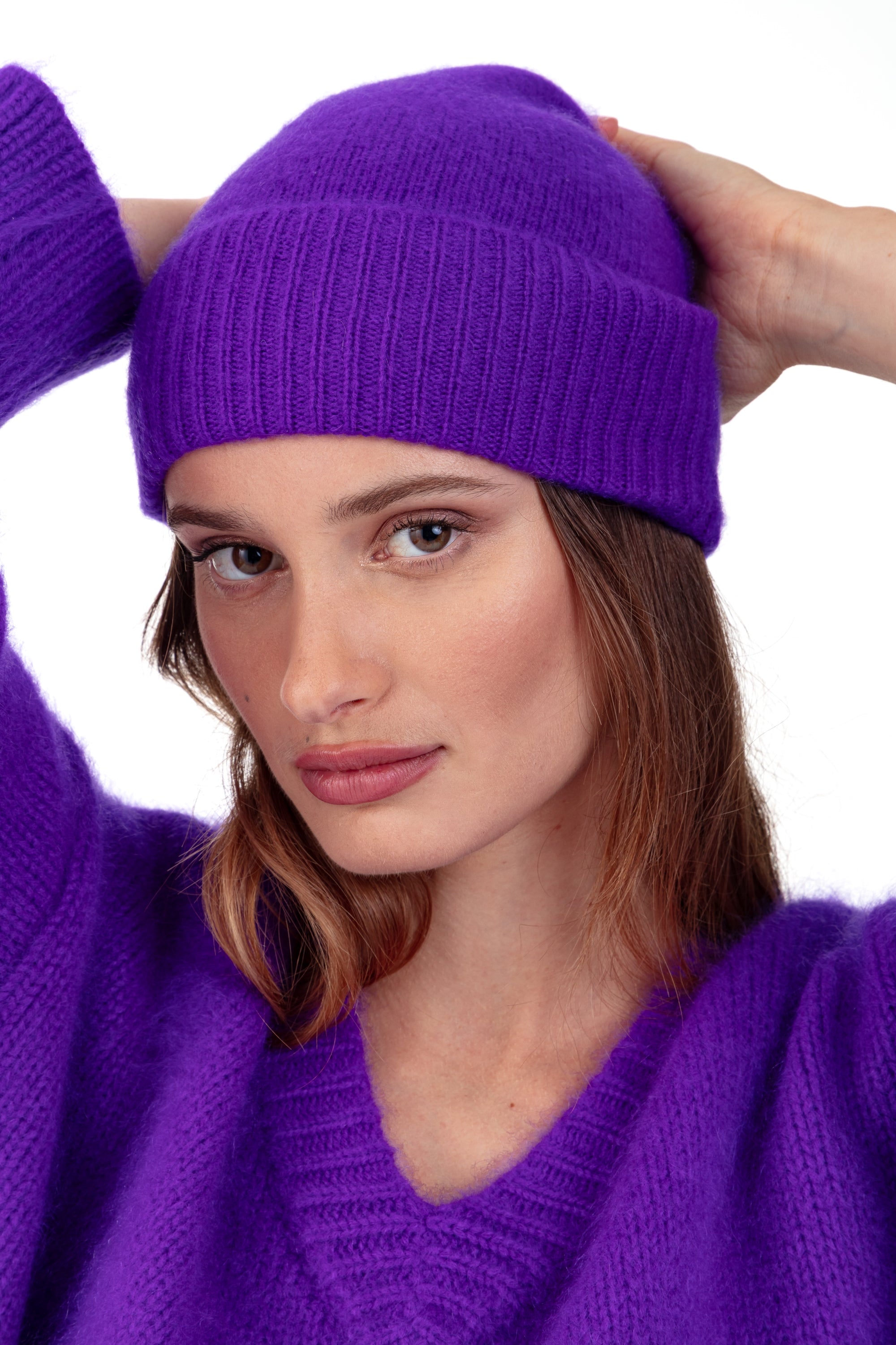 Pilou Cocoon-Kaschmir Unisex - Violett - Mahogany