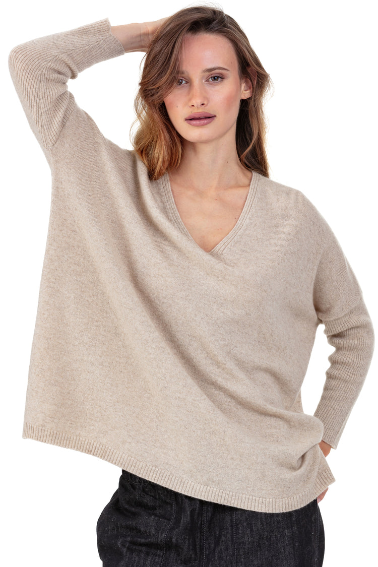 Pippa aus Kaschmir für Damen - natural winter dawn - Mahogany