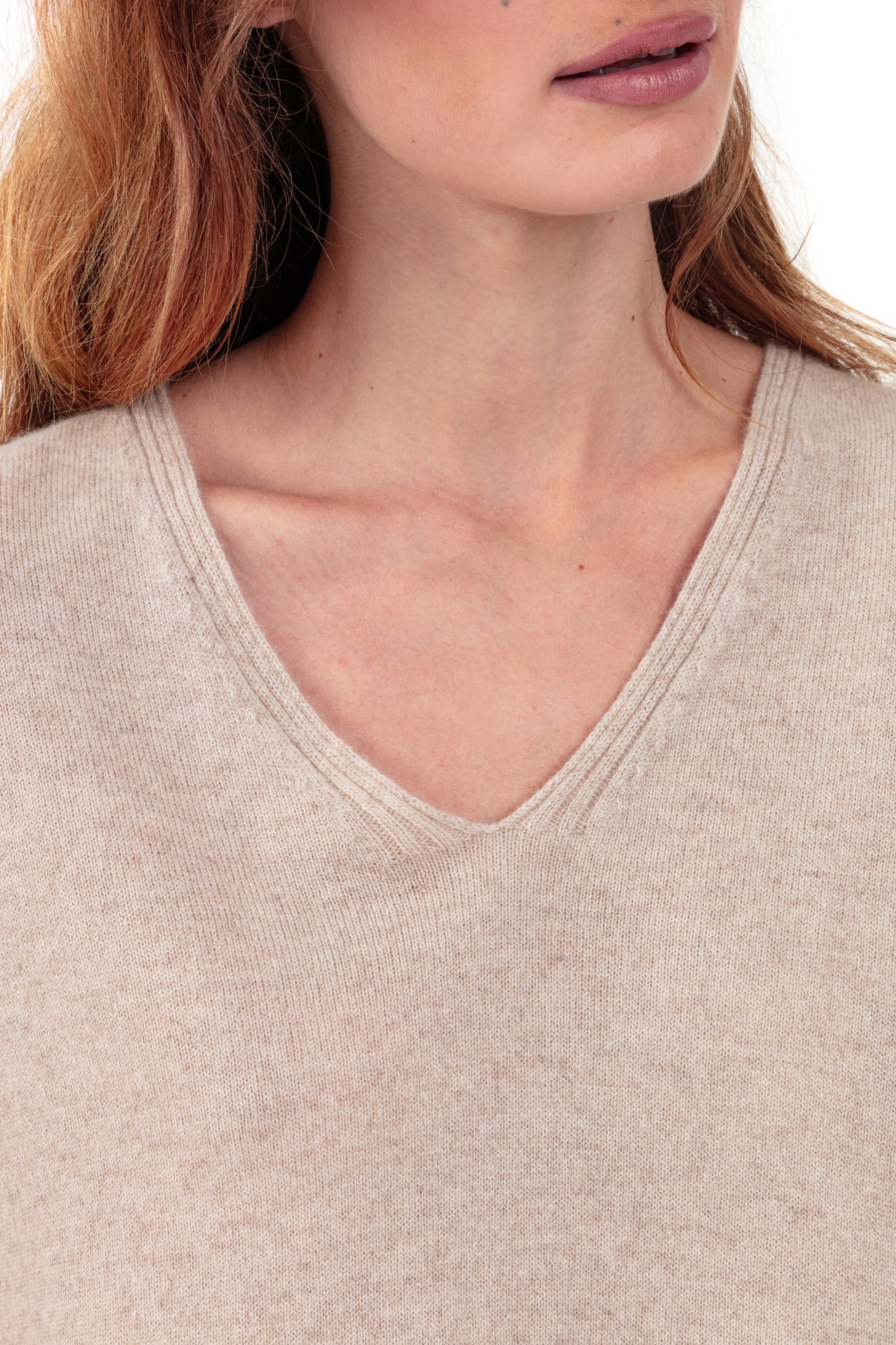 Pippa en cachemire femme - Vue 3 - natural winter dawn - Mahogany