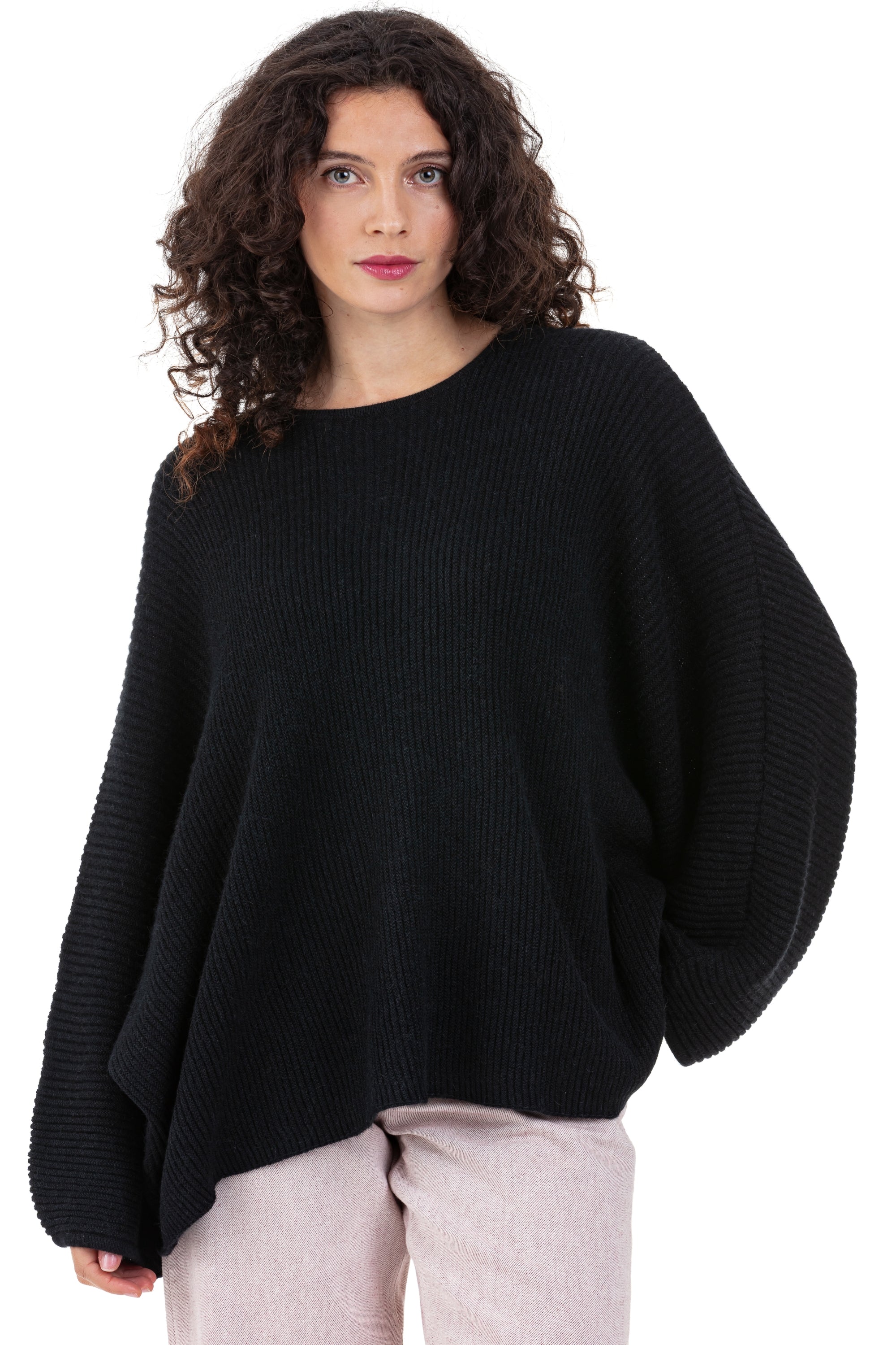 Polly aus Baby-Alpaka für Damen - schwarz - Mahogany