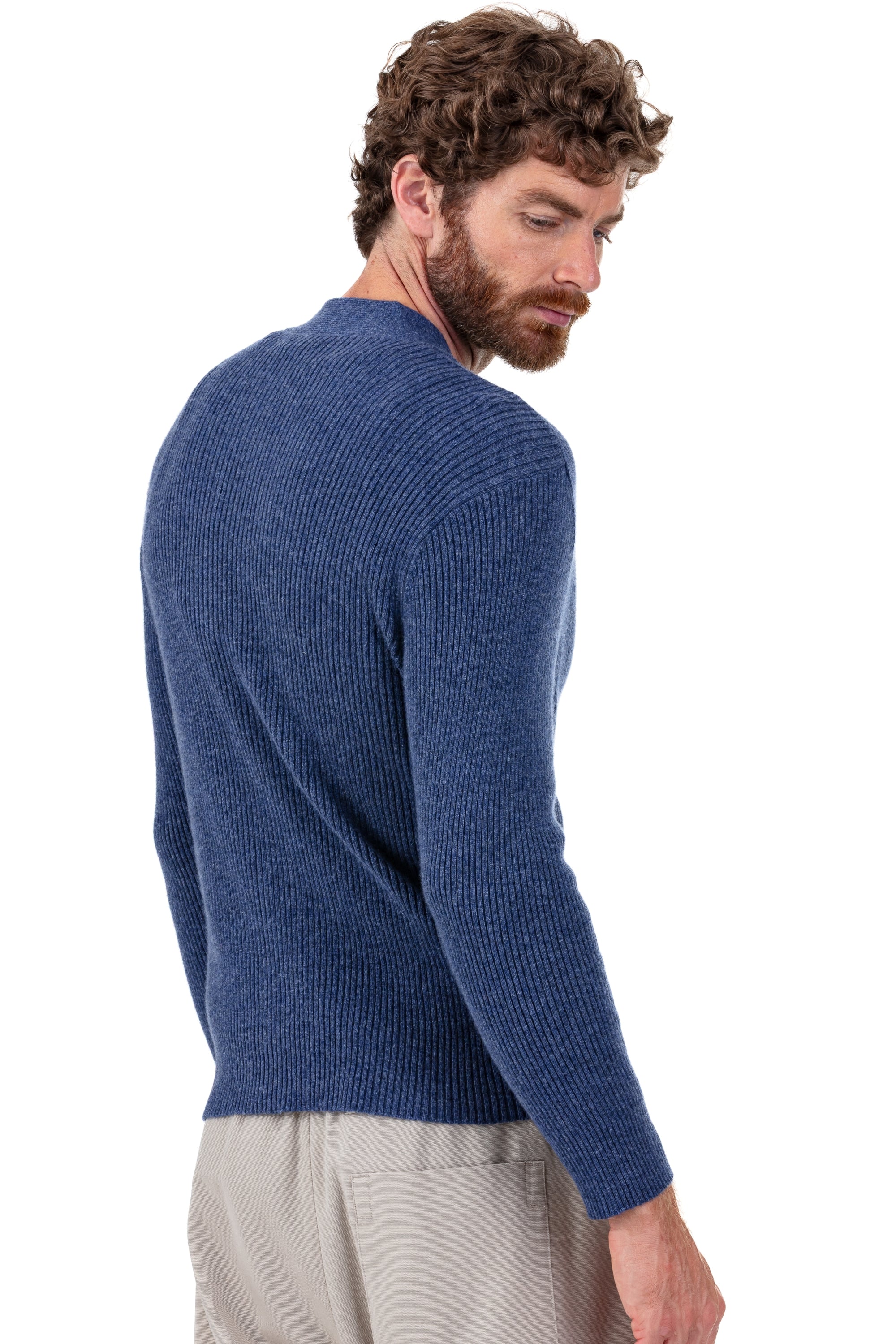 Porto en cachemire homme - Vue 3 - indigo - Mahogany
