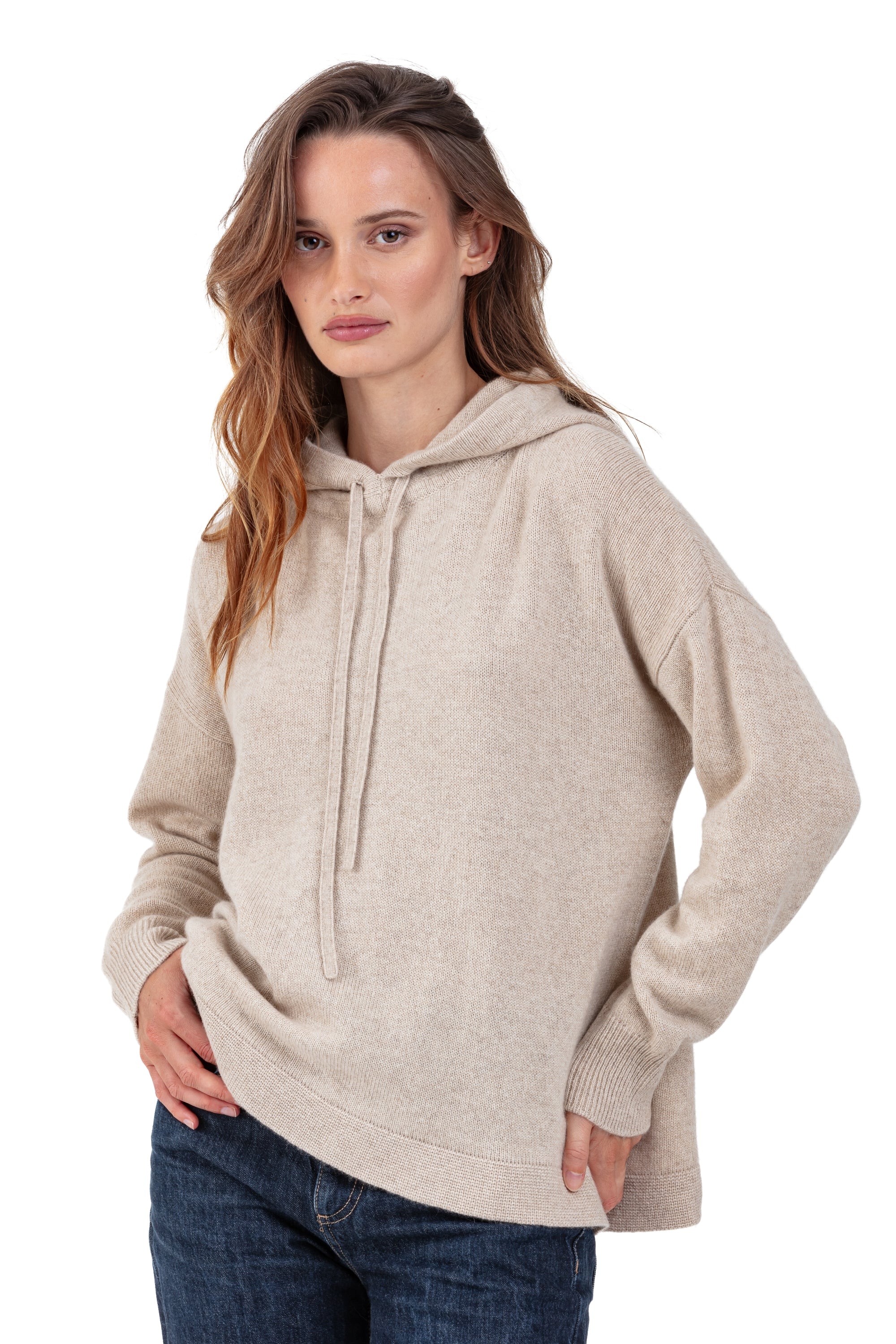 Proust aus Kaschmir Damen - natural winter dawn - Mahogany