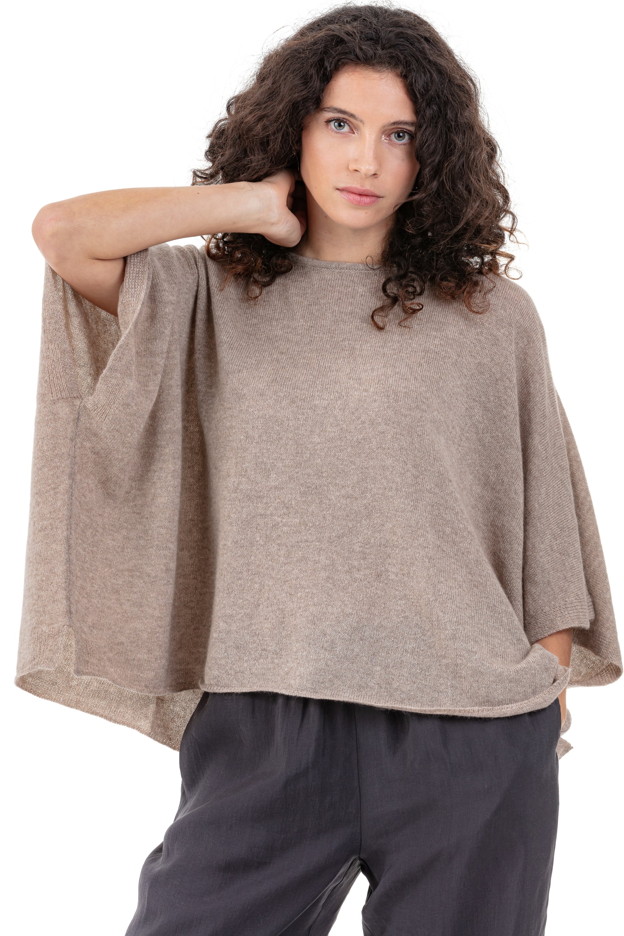 Pythagore aus Kaschmir Damen - natural brown - Mahogany