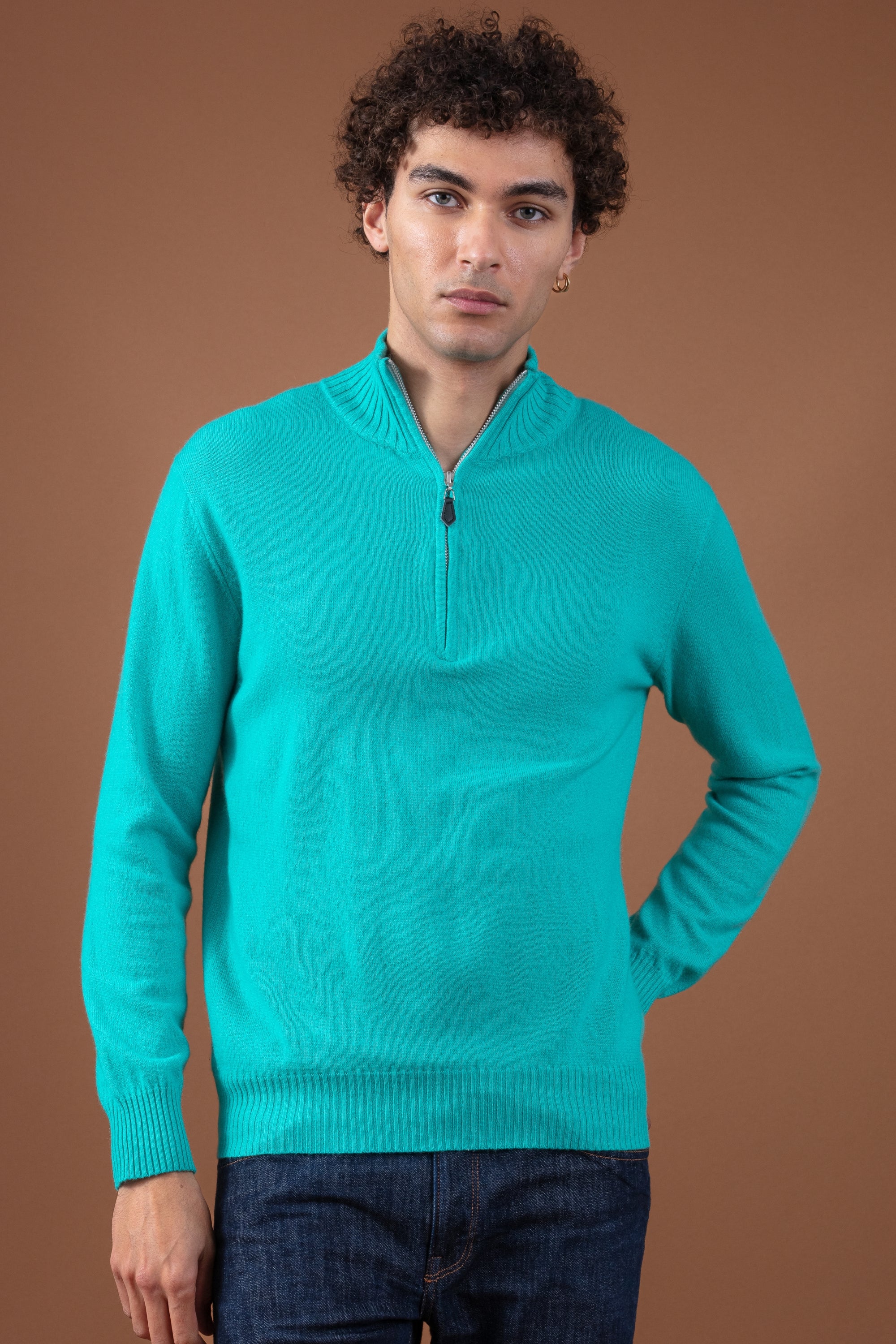 Chazam aus Kaschmir für Herren - jade - Mahogany