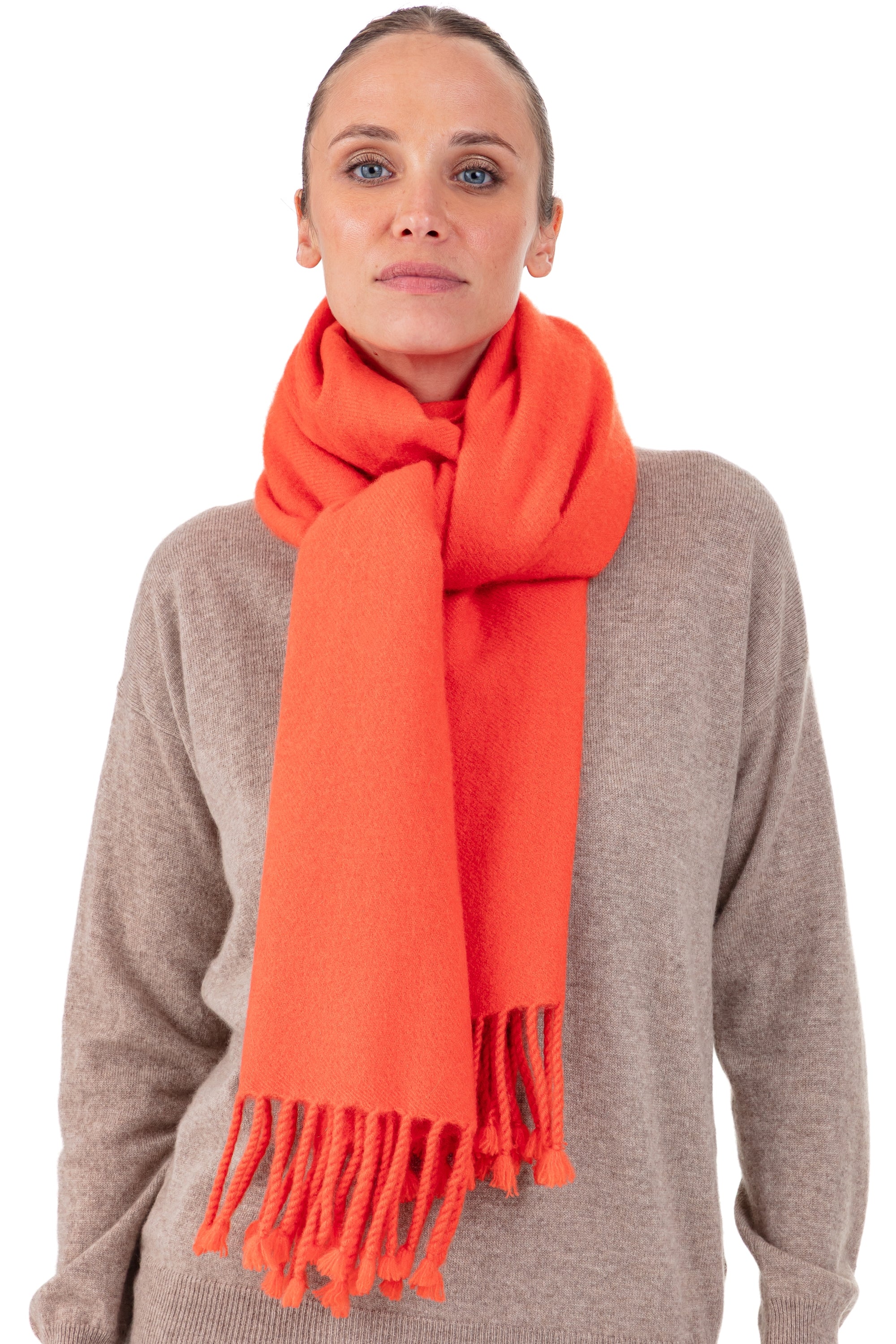 Portovecchio Cocoon-Kaschmir Unisex - Orange - Mahogany